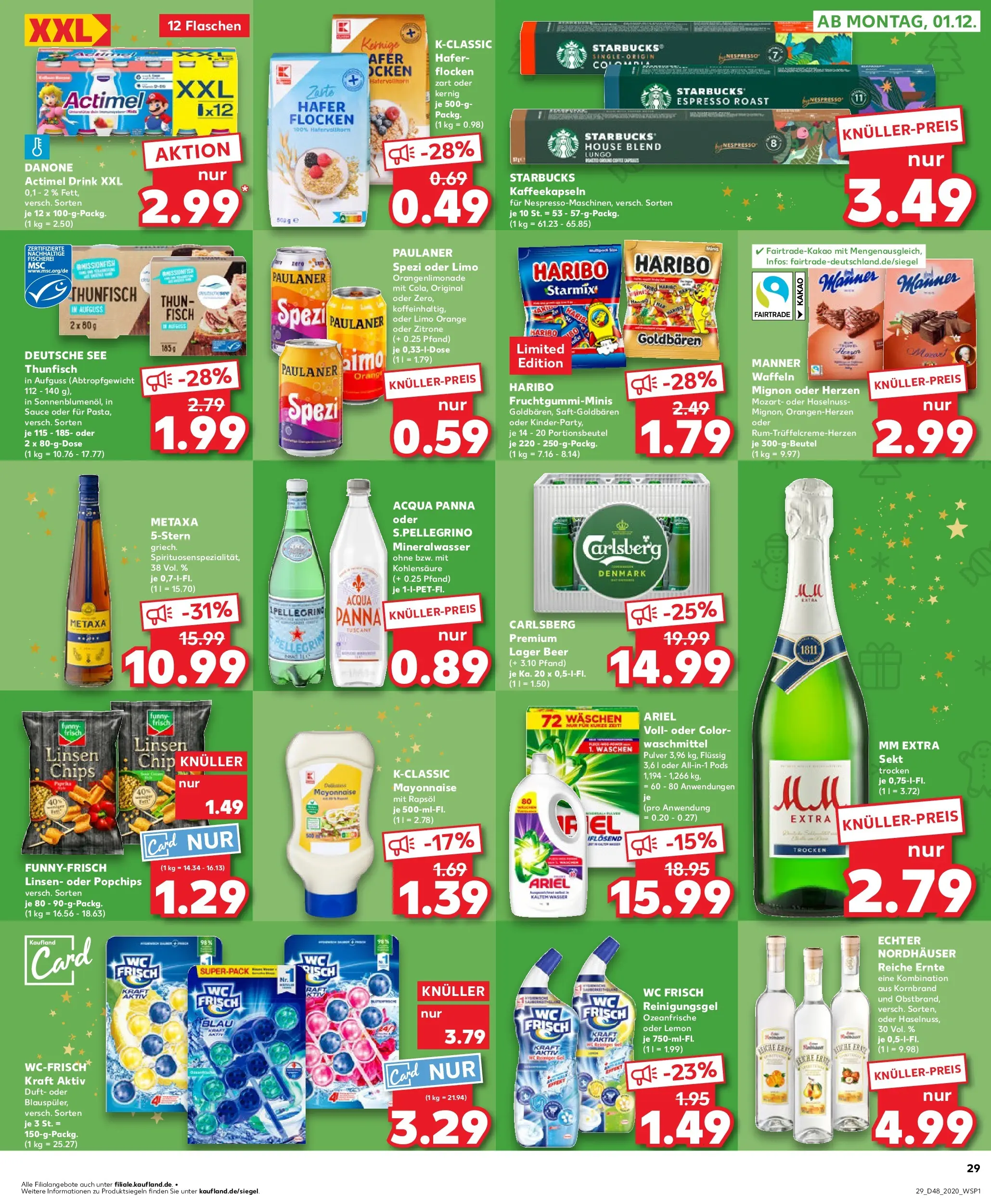 Prospekt Kaufland ab 27.11.2025 » Angebote Online zum Blättern | Seite: 29 | Produkte: Carlsberg, Funny frisch, Duft, Mayonnaise