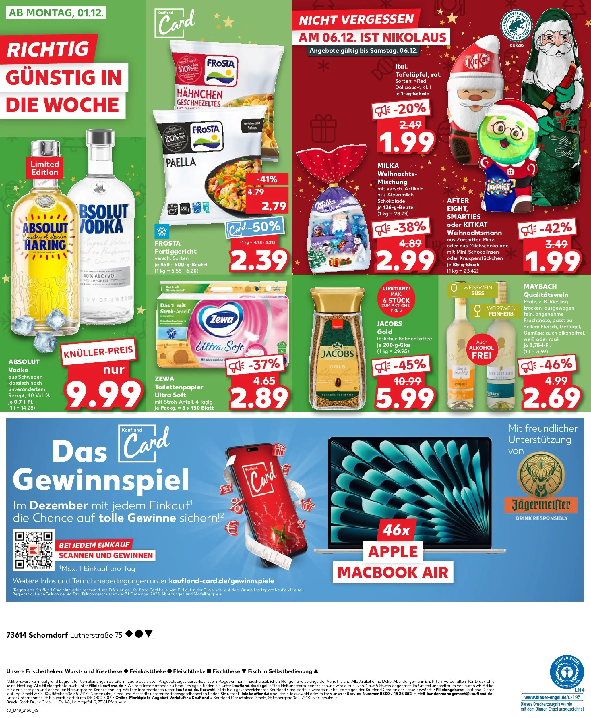 Prospekt Kaufland ab 27.11.2025 » Angebote Online zum Blättern | Seite: 30 | Produkte: Weißwein trocken, Jägermeister, Laptop, Toilettenpapier