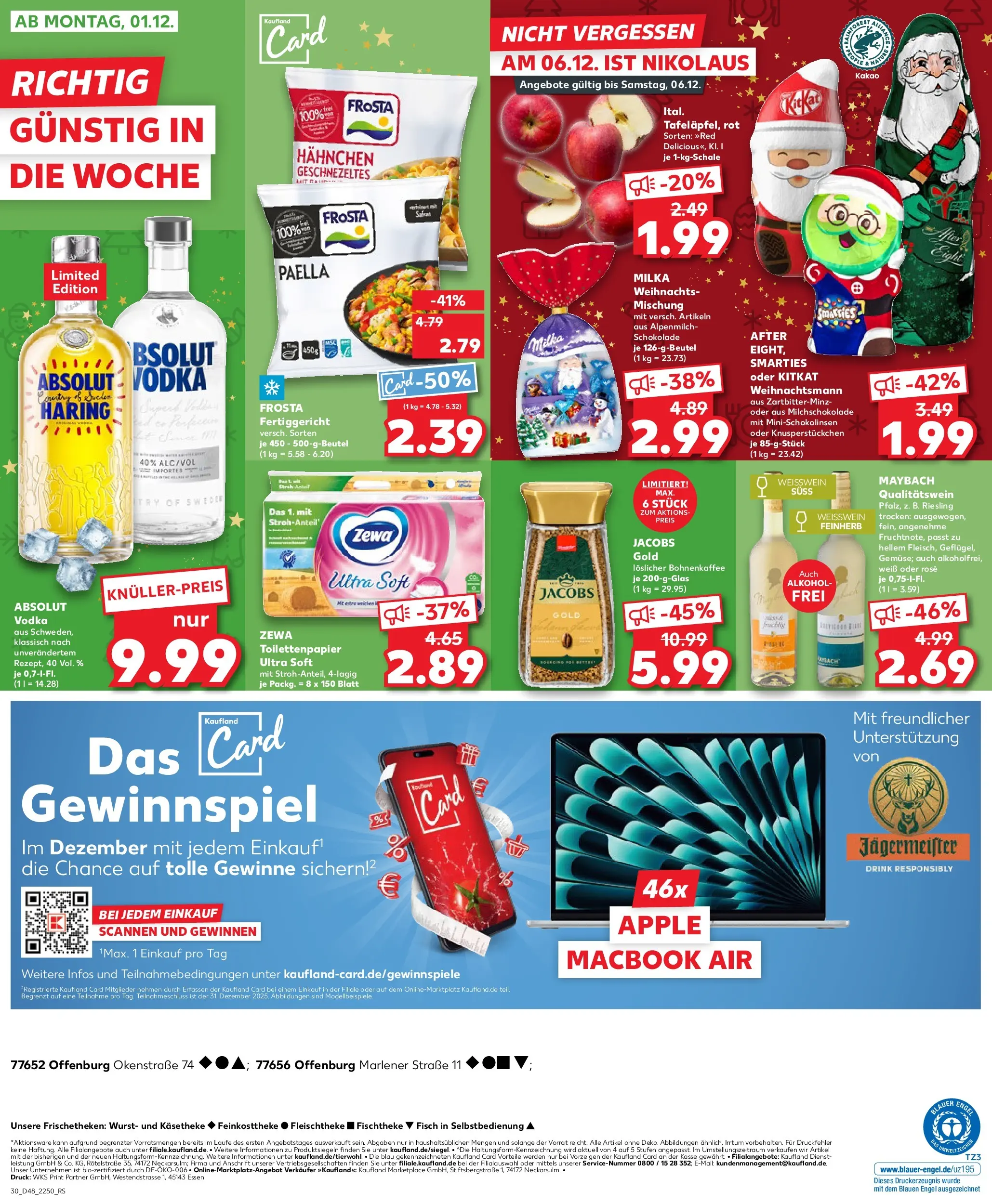 Prospekt Kaufland ab 27.11.2025 » Angebote Online zum Blättern | Seite: 30 | Produkte: Macbook, Smarties, Frosta, Jägermeister