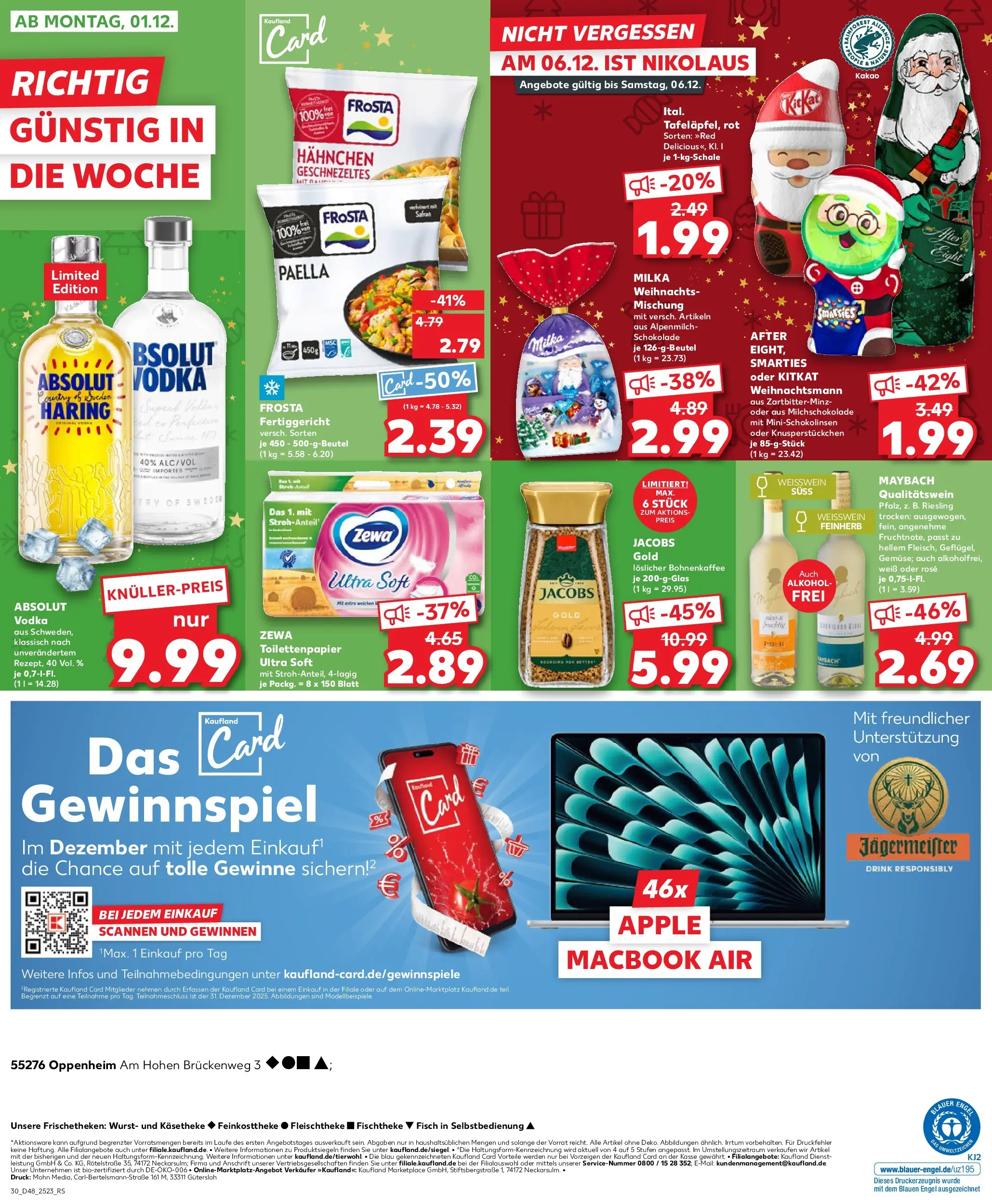 Prospekt Kaufland ab 27.11.2025 » Angebote Online zum Blättern | Seite: 30 | Produkte: Schokolade, Smarties, Apple, Vodka