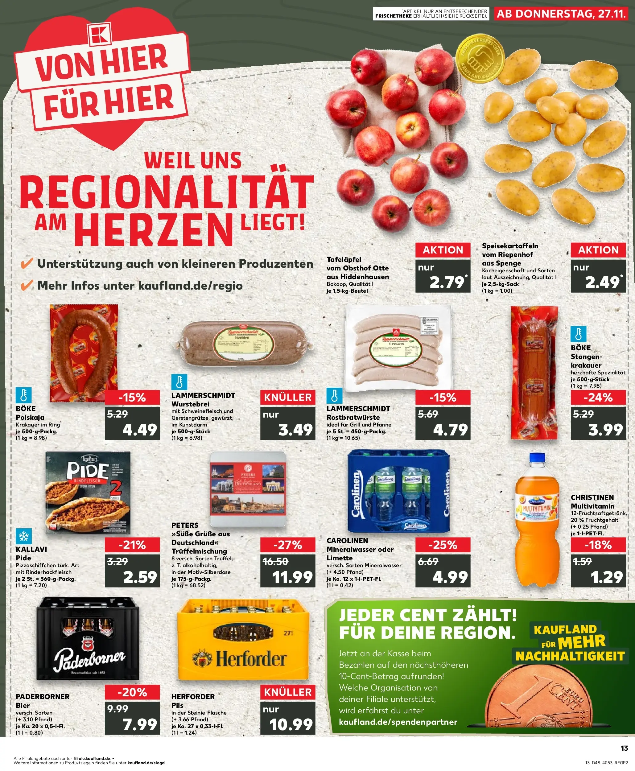 Prospekt Kaufland ab 27.11.2025 » Angebote Online zum Blättern | Seite: 1 | Produkte: Bier, Pils, Pizza, Schweinefleisch