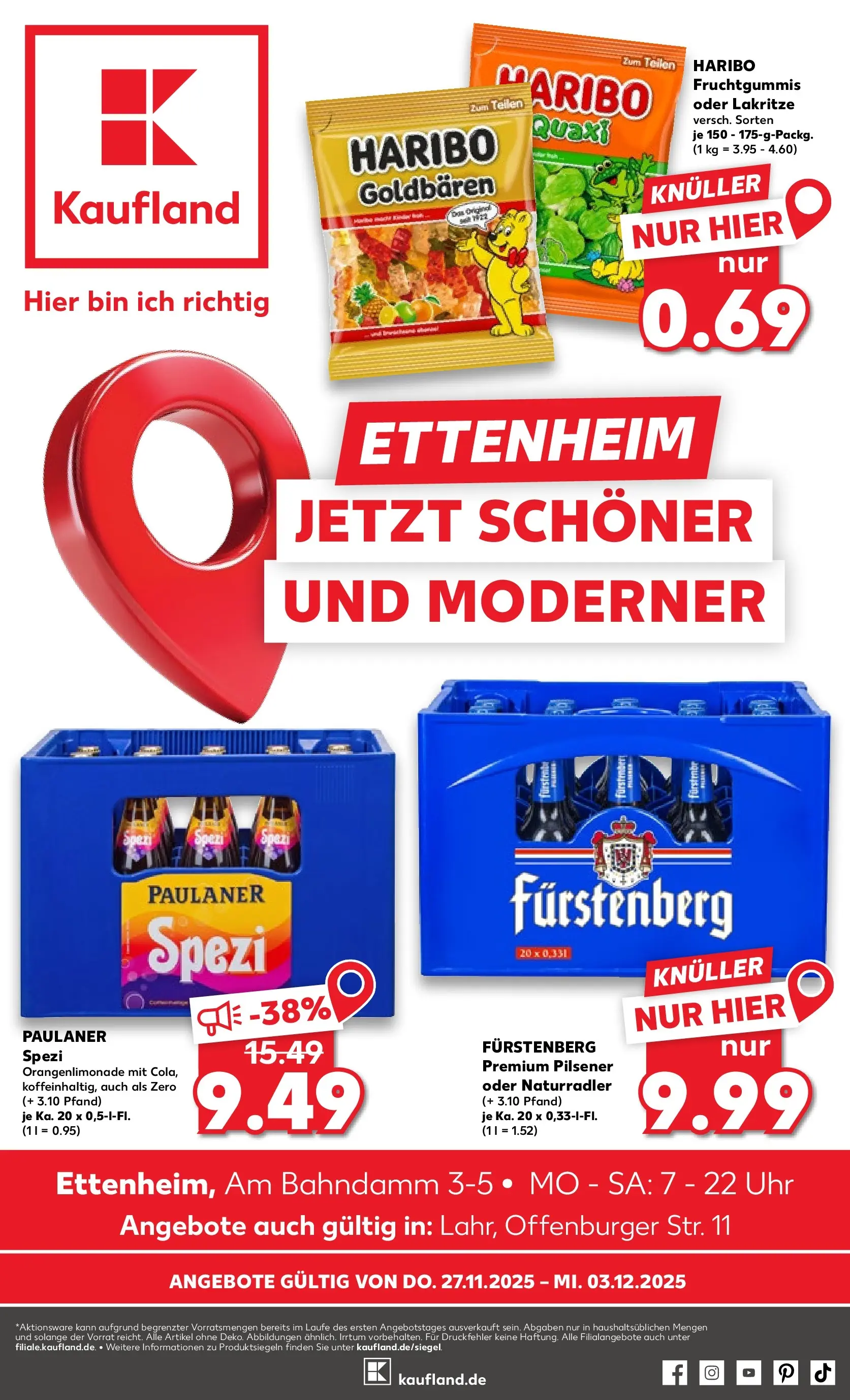 Prospekt Kaufland ab 27.11.2025 » Angebote Online zum Blättern | Seite: 2 | Produkte: Haribo, Paulaner spezi, Uhr, Paulaner