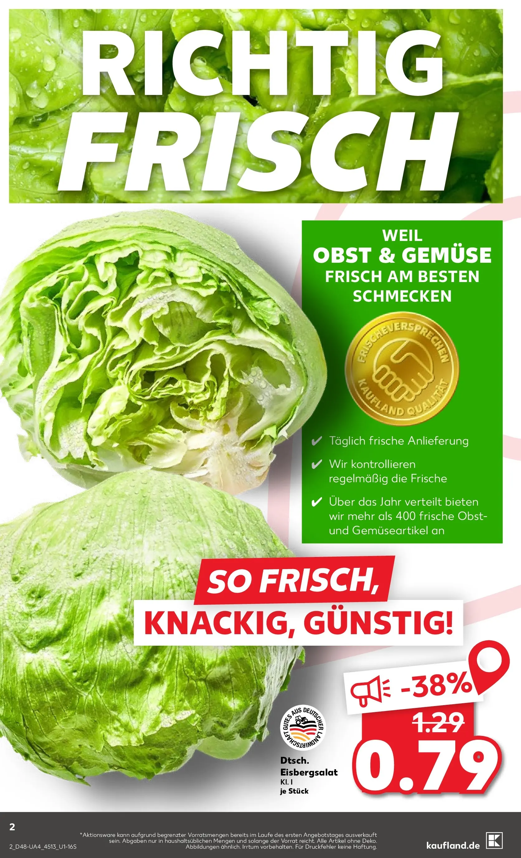 Prospekt Kaufland ab 27.11.2025 » Angebote Online zum Blättern | Seite: 3 | Produkte: Eisbergsalat, Gemüse, Obst
