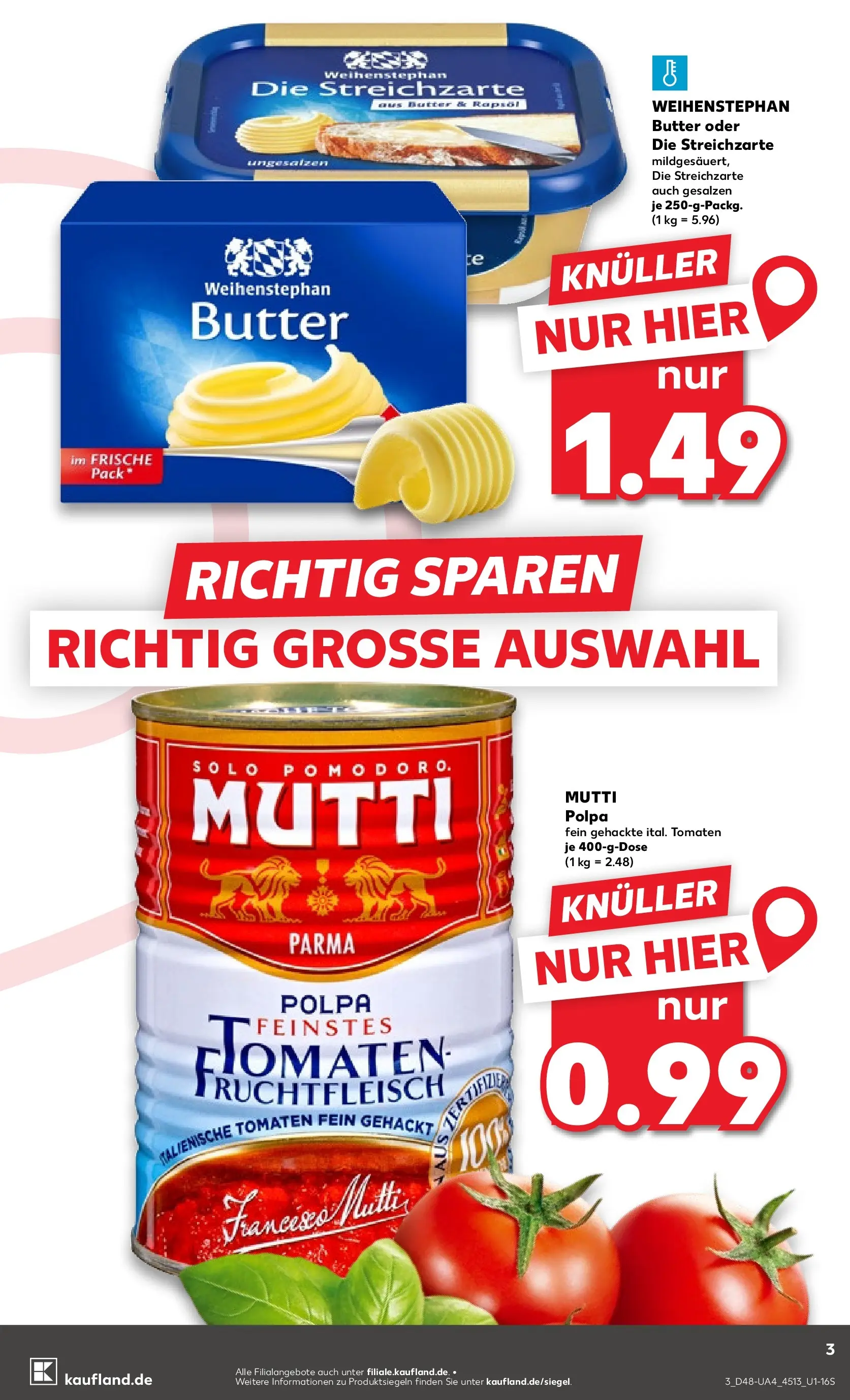 Prospekt Kaufland ab 27.11.2025 » Angebote Online zum Blättern | Seite: 4 | Produkte: Butter, Tomaten, Weihenstephan butter