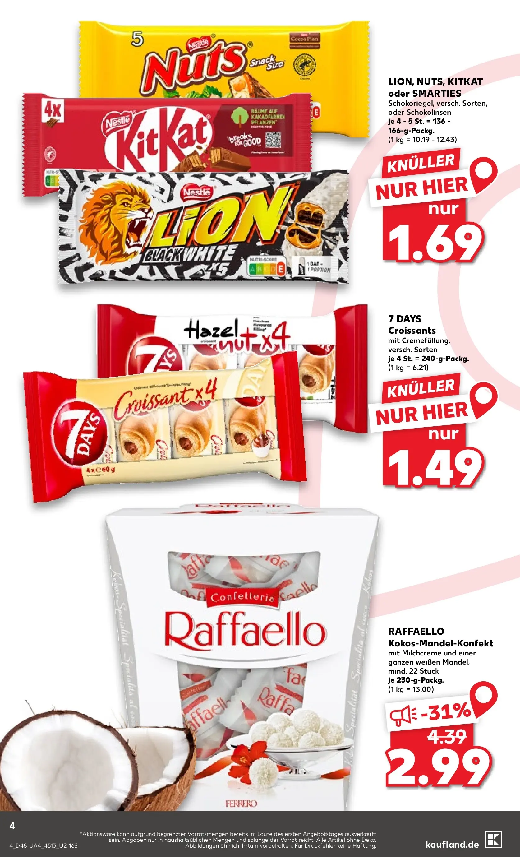 Prospekt Kaufland ab 27.11.2025 » Angebote Online zum Blättern | Seite: 5 | Produkte: Raffaello, Smarties, Croissant
