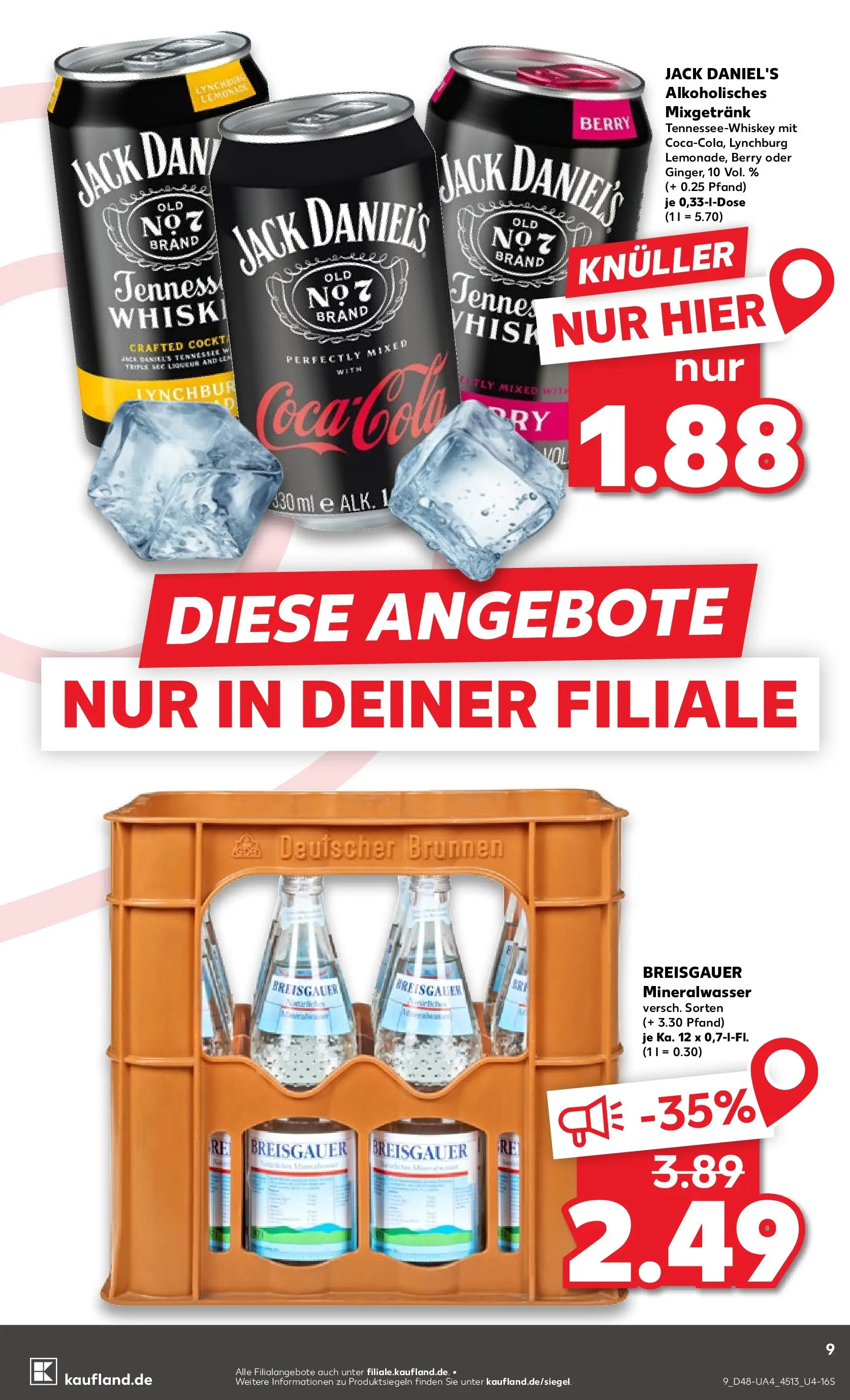Prospekt Kaufland ab 27.11.2025 » Angebote Online zum Blättern | Seite: 10 | Produkte: Jack Daniel's, Mineralwasser