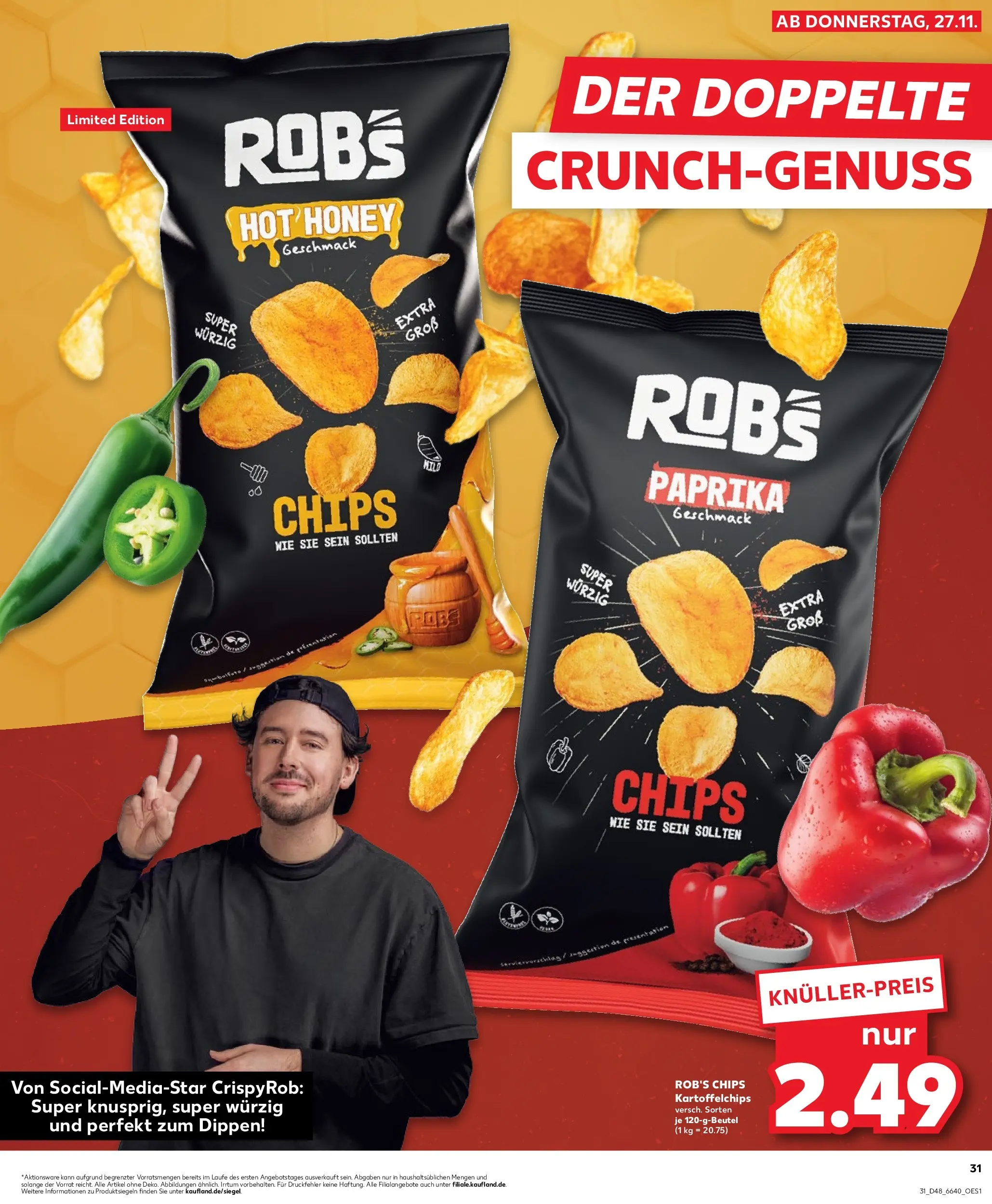 Prospekt Kaufland ab 27.11.2025 » Angebote Online zum Blättern | Seite: 47 | Produkte: Paprika, Chips