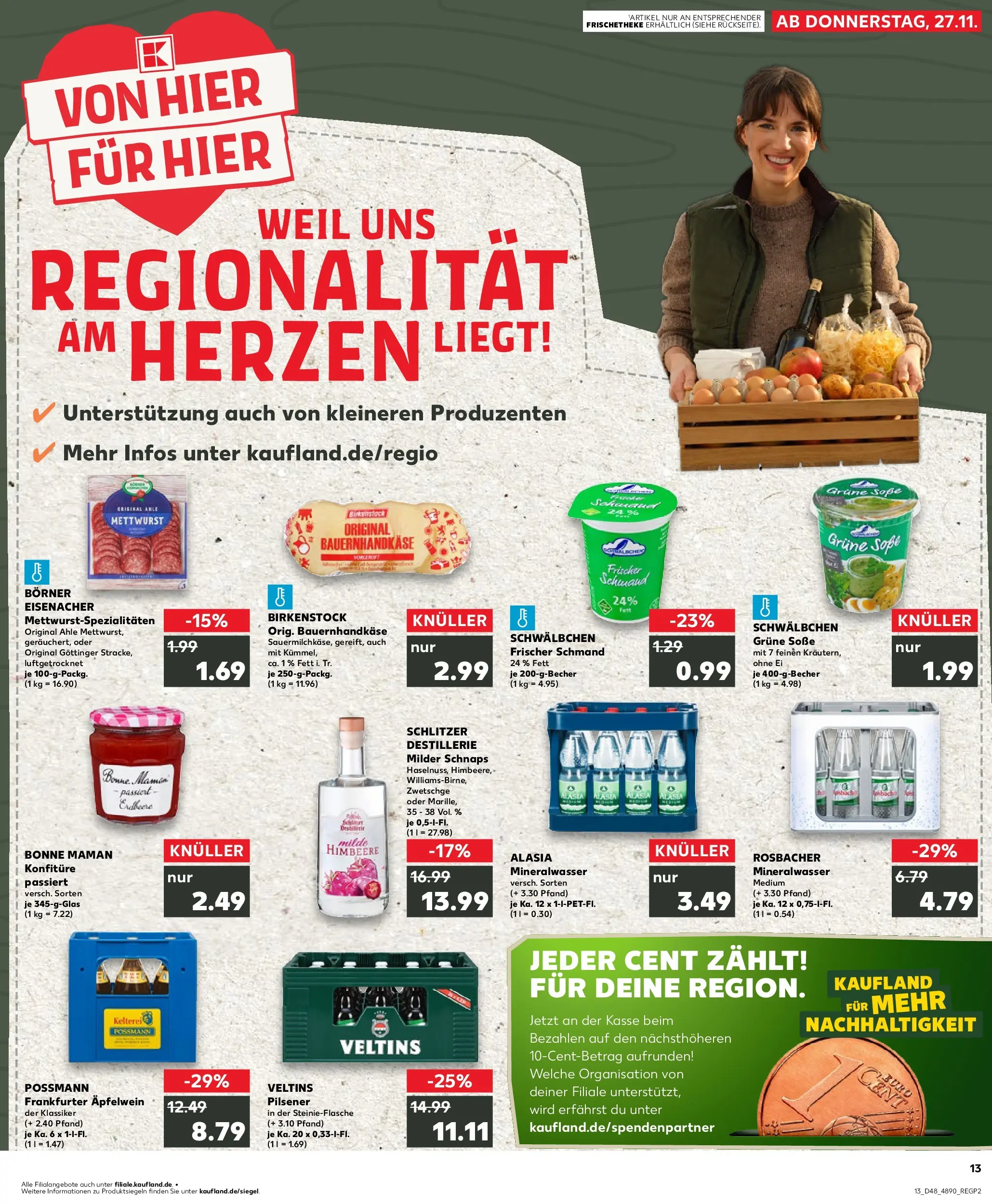 Prospekt Kaufland ab 27.11.2025 » Angebote Online zum Blättern | Seite: 1 | Produkte: Apple, Soße, Himbeere, Veltins
