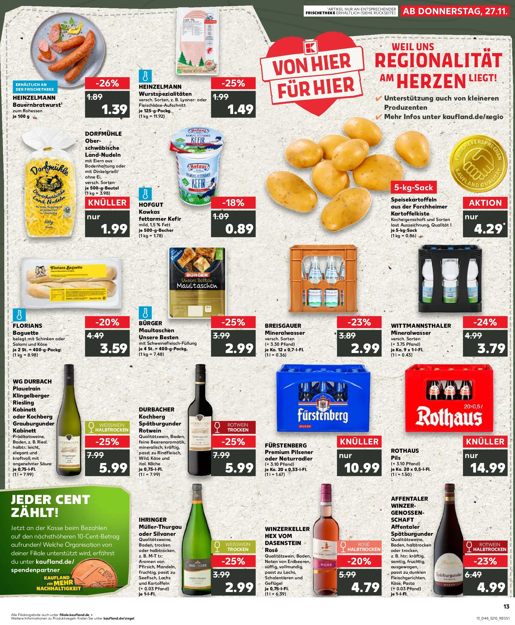 Prospekt Kaufland ab 27.11.2025 » Angebote Online zum Blättern | Seite: 1 | Produkte: Rotwein, Rotwein trocken, Küche, Lachs
