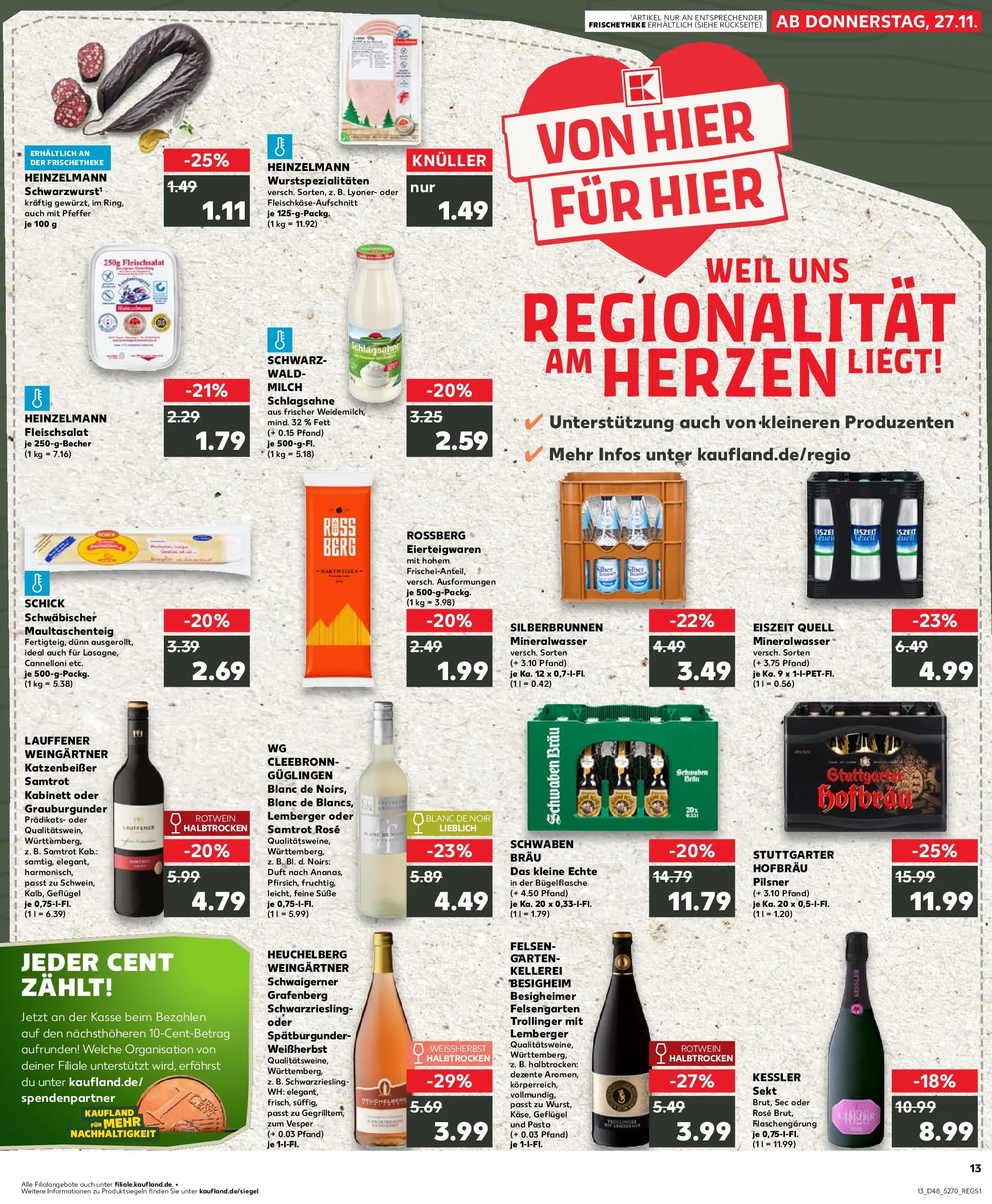 Prospekt Kaufland ab 27.11.2025 » Angebote Online zum Blättern | Seite: 21 | Produkte: Milch, Sekt, Duft, Pfeffer