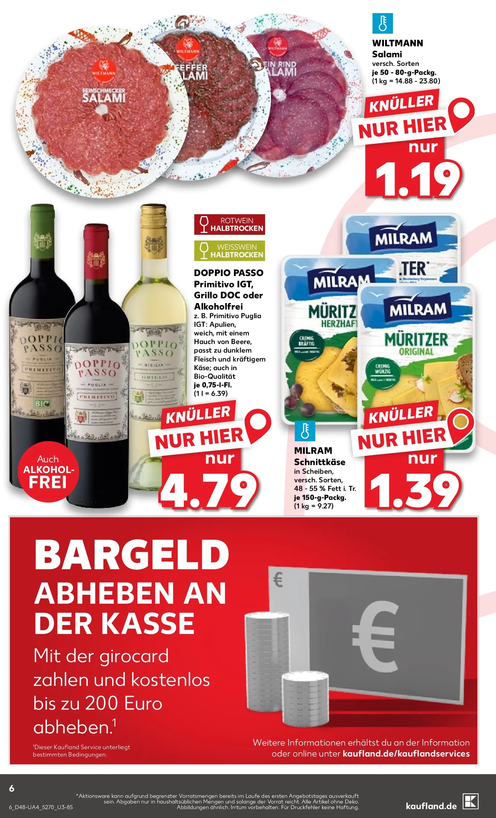 Prospekt Kaufland ab 27.11.2025 » Angebote Online zum Blättern | Seite: 6 | Produkte: Rotwein halbtrocken, Weißwein halbtrocken, Doppio Passo, Fleisch