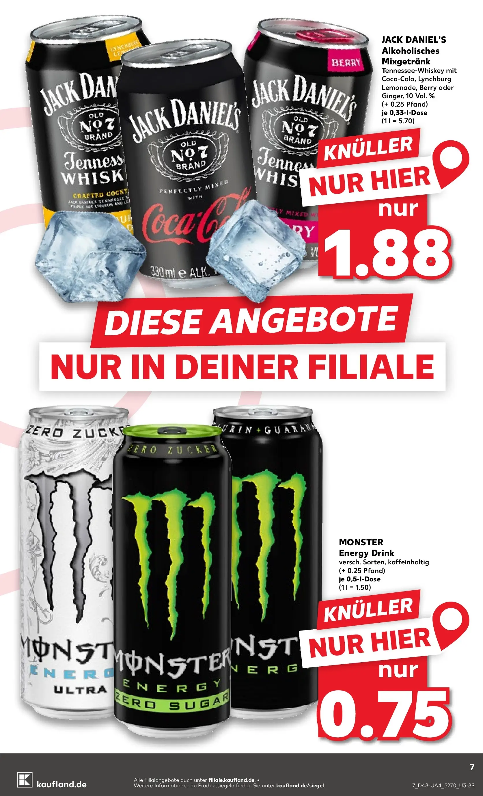 Prospekt Kaufland ab 27.11.2025 » Angebote Online zum Blättern | Seite: 7 | Produkte: Energy, Jack Daniel's, Monster, Zucker