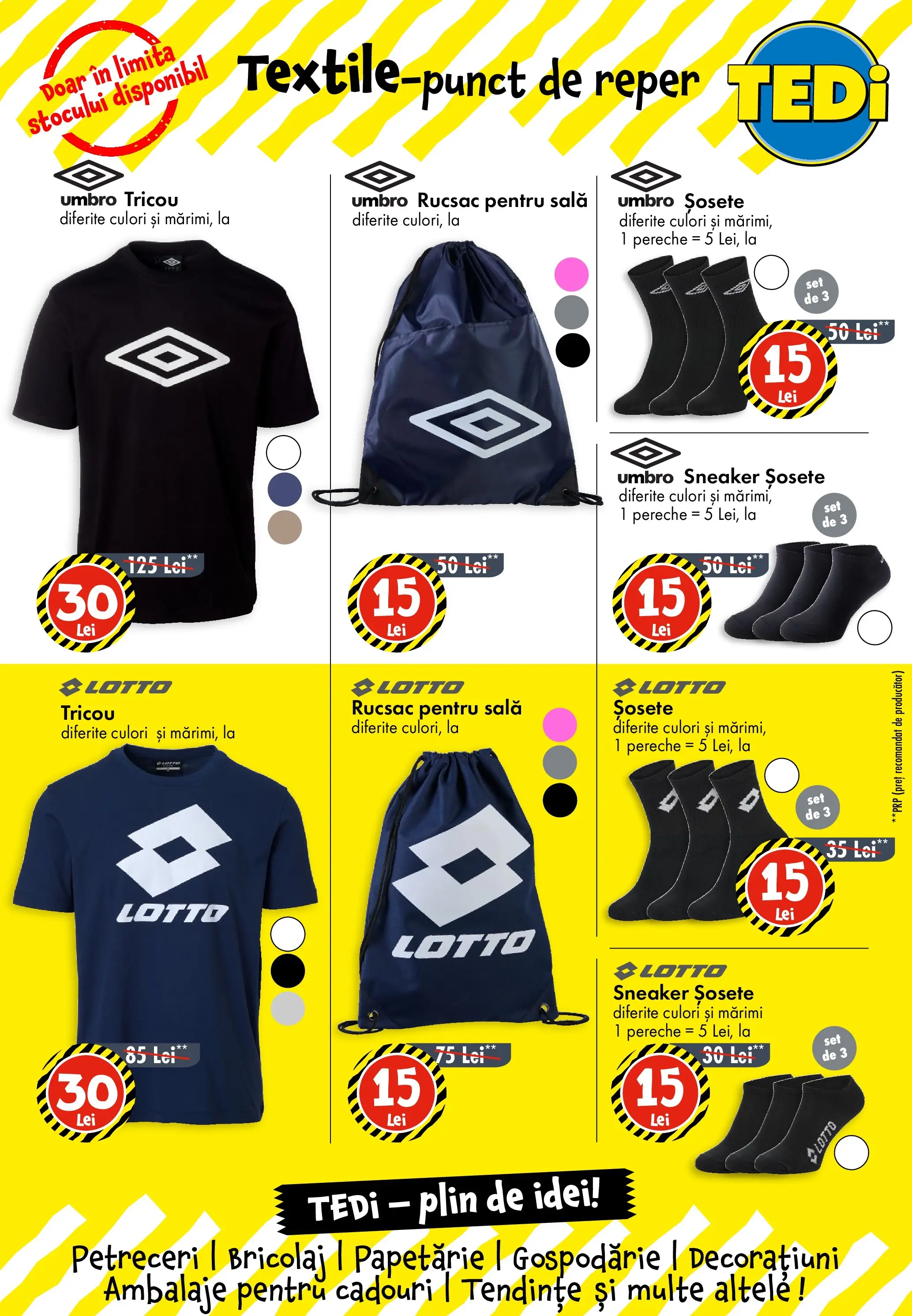 Catalog TEDi - Orastie - Oferta 27.11.2025 - 04.12.2025 | Pagină: 4 | Produse: Tricou, Șosete, Rucsac