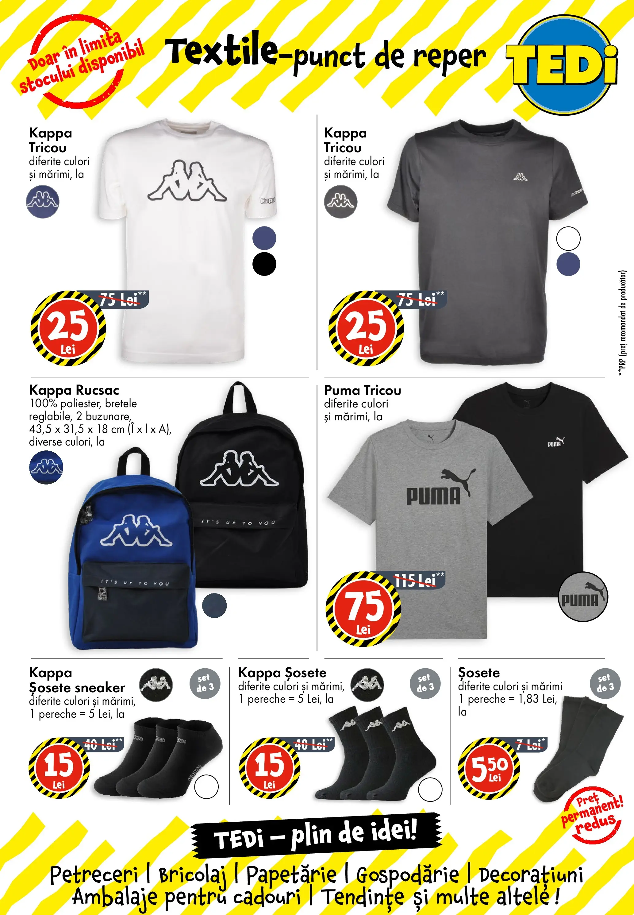 Catalog TEDi - Orastie - Oferta 27.11.2025 - 04.12.2025 | Pagină: 5 | Produse: Tricou, Șosete, Rucsac