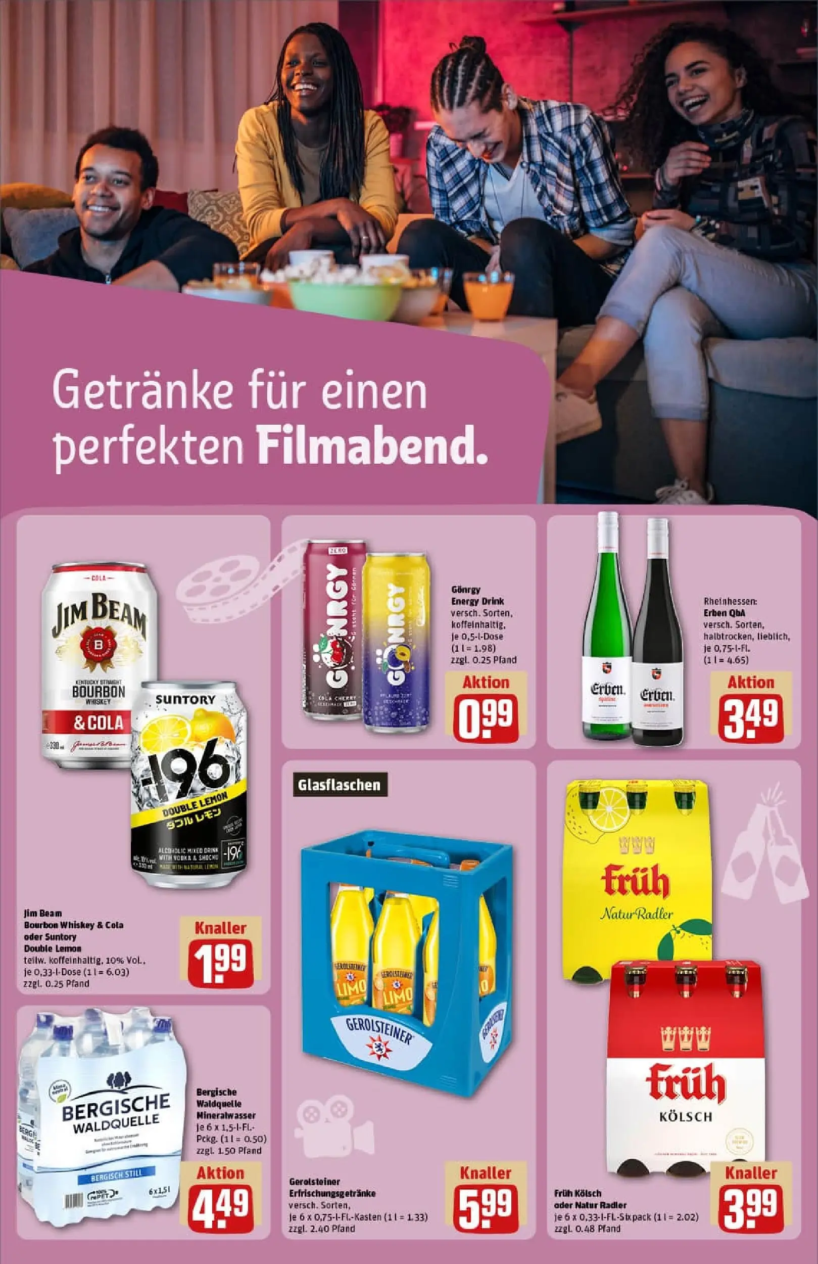 REWE Prospekt ab 23.11.2025 zum Blättern » Angebote | Seite: 17 | Produkte: Jim beam, Mineralwasser, Radler, Vodka