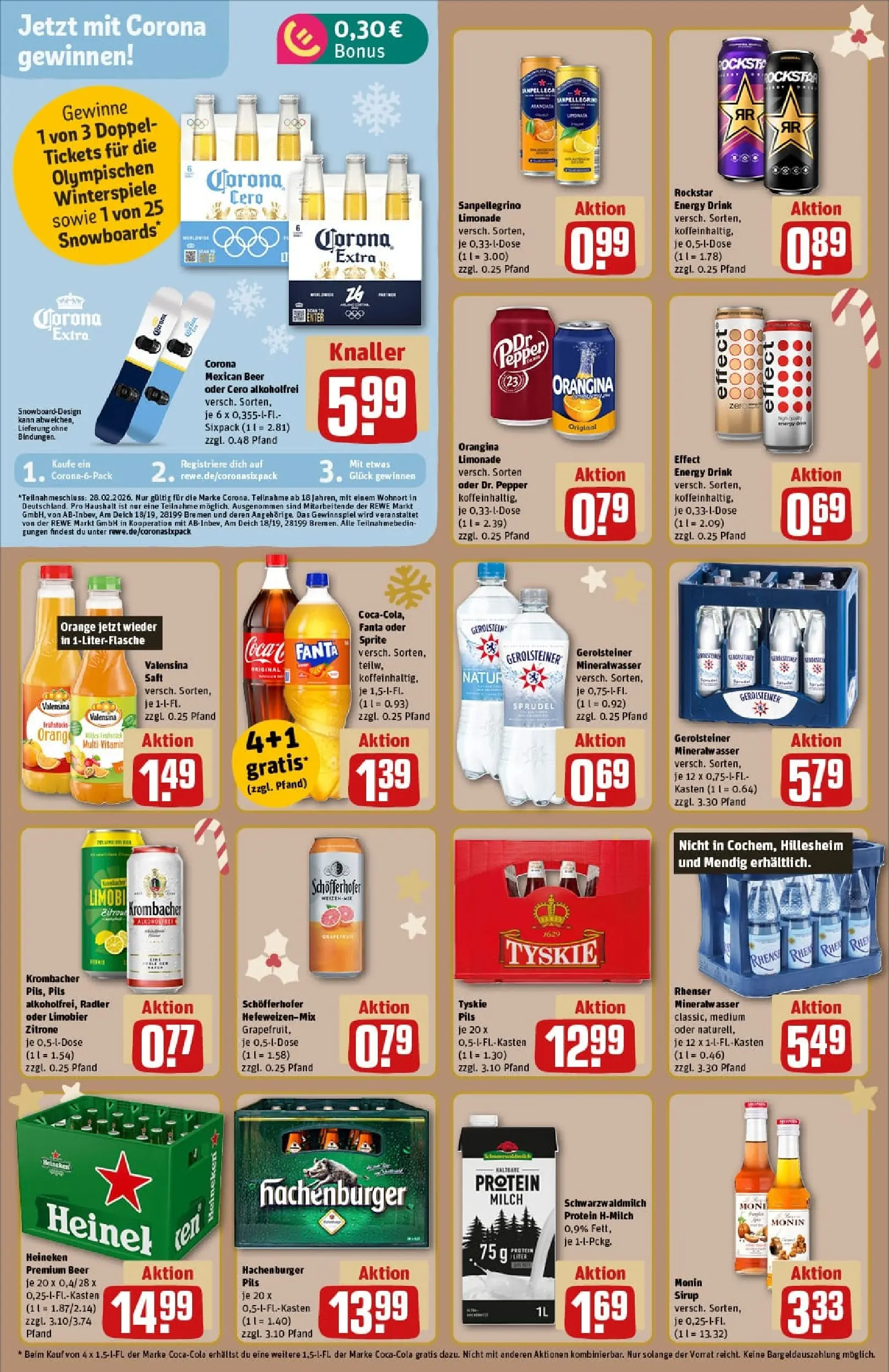 REWE Prospekt ab 23.11.2025 zum Blättern » Angebote | Seite: 16 | Produkte: Milch, Valensina, Radler, Krombacher