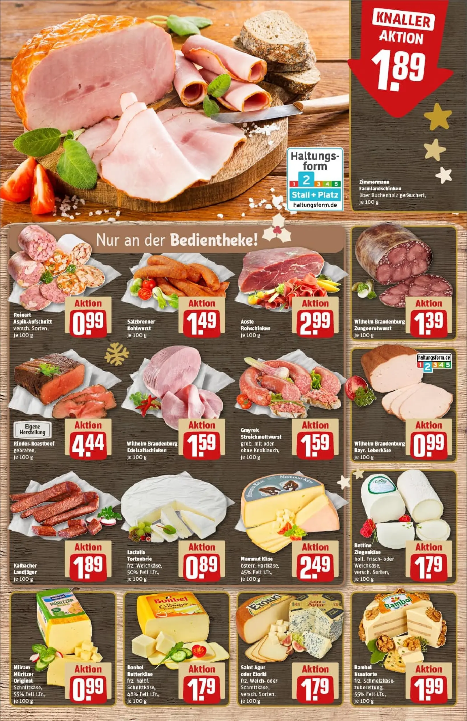 REWE Prospekt ab 23.11.2025 zum Blättern » Angebote | Seite: 9 | Produkte: Käse, Ziegenkäse, Milram, Leberkase