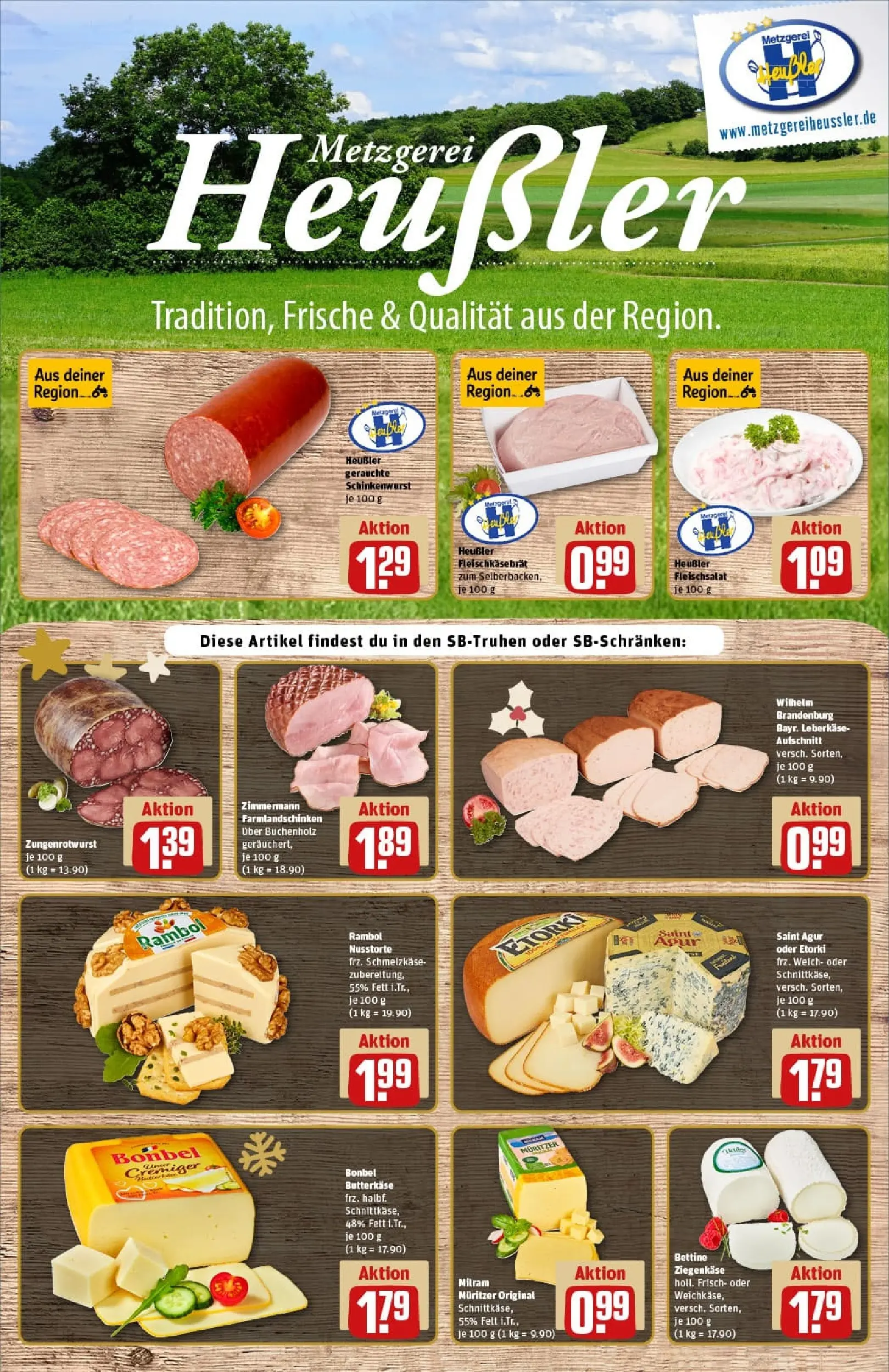 REWE Prospekt ab 23.11.2025 zum Blättern » Angebote | Seite: 9 | Produkte: Ziegenkäse, Milram, Leberkase