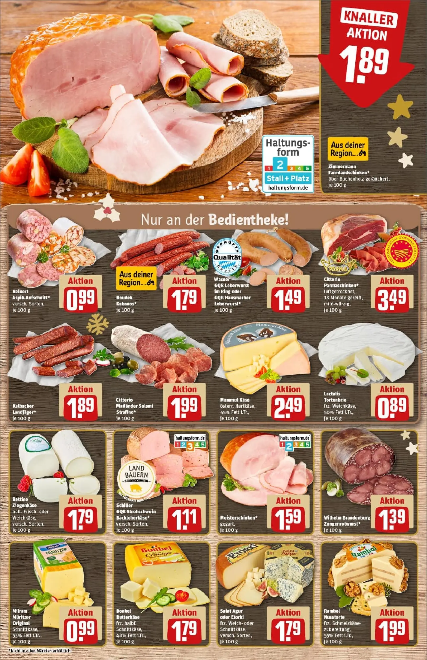 REWE Prospekt ab 23.11.2025 zum Blättern » Angebote | Seite: 9 | Produkte: Käse, Ziegenkäse, Milram, Salami