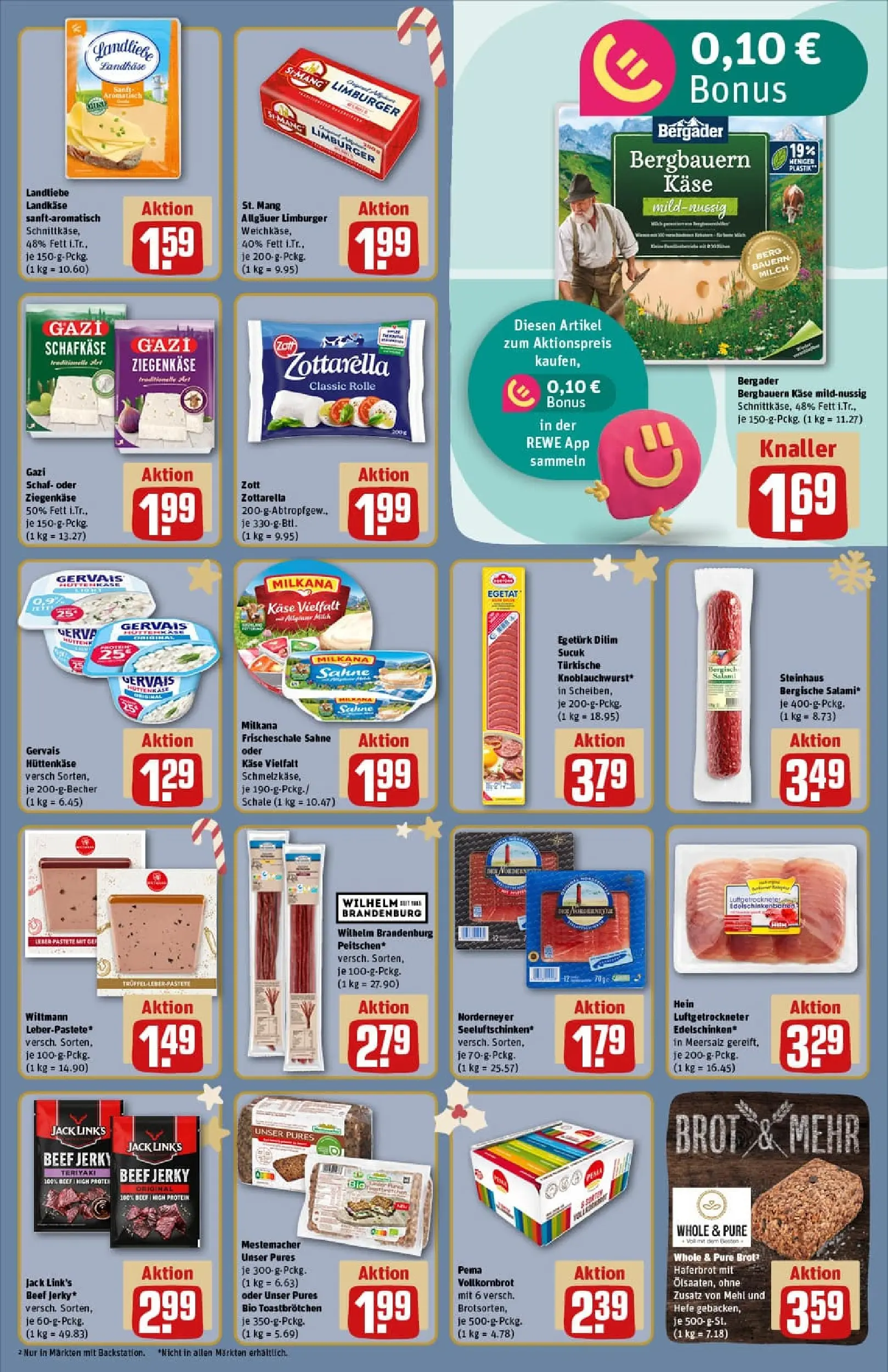 REWE Prospekt ab 23.11.2025 zum Blättern » Angebote | Seite: 11 | Produkte: Ziegenkäse, Brot, Sahne, Hüttenkäse
