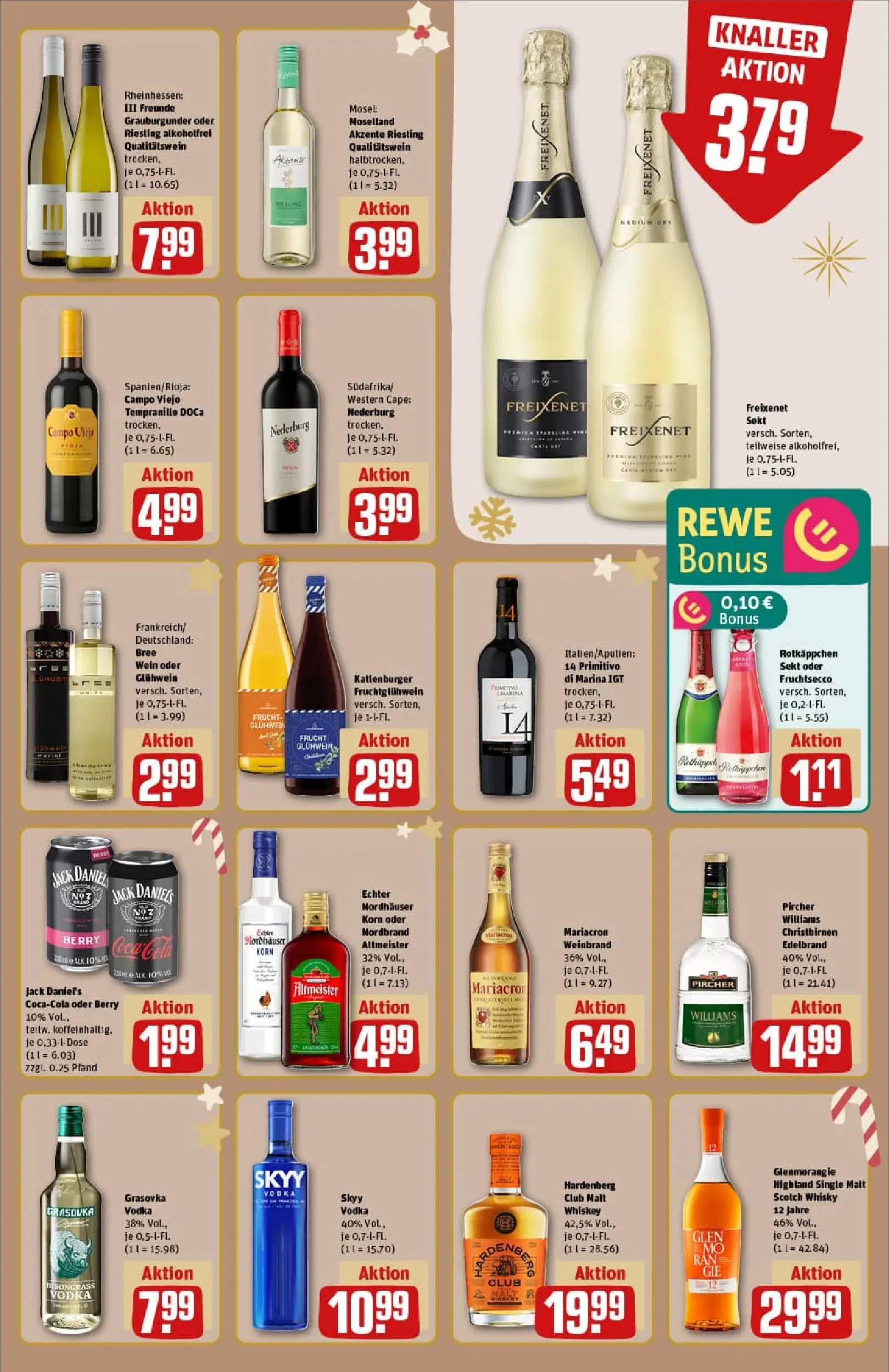 REWE Prospekt ab 23.11.2025 zum Blättern » Angebote | Seite: 21 | Produkte: Cola, Bree, Mariacron, Rotkäppchen