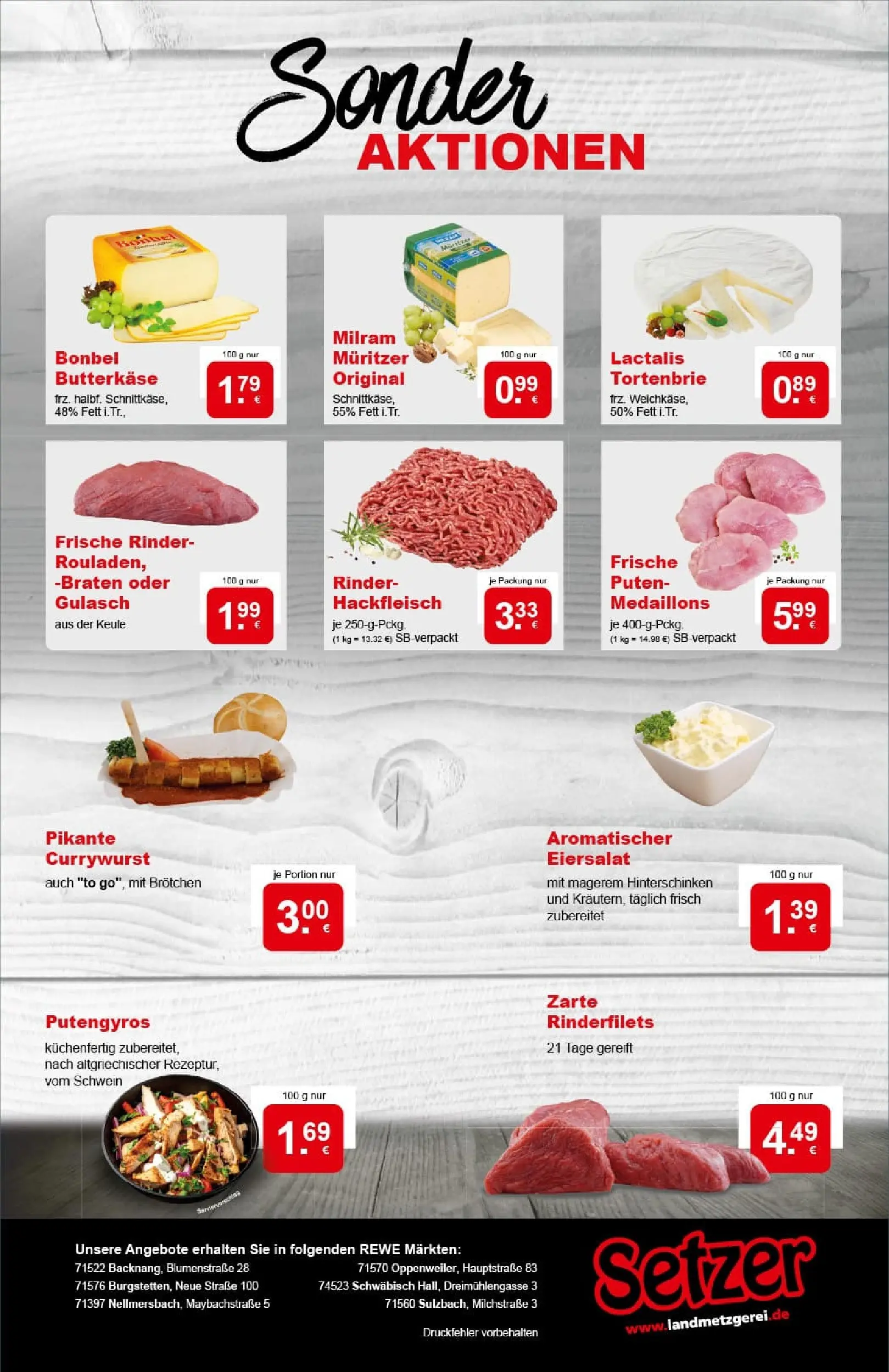 REWE Prospekt ab 23.11.2025 zum Blättern » Angebote | Seite: 9 | Produkte: Gyros, Milram, Gulasch, Hackfleisch