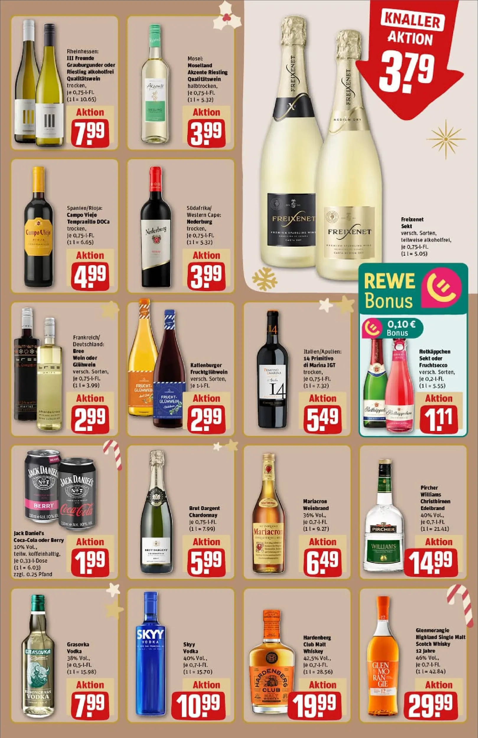 REWE Prospekt ab 23.11.2025 zum Blättern » Angebote | Seite: 17 | Produkte: Coca cola, Sekt, Bree, Fruchtsecco
