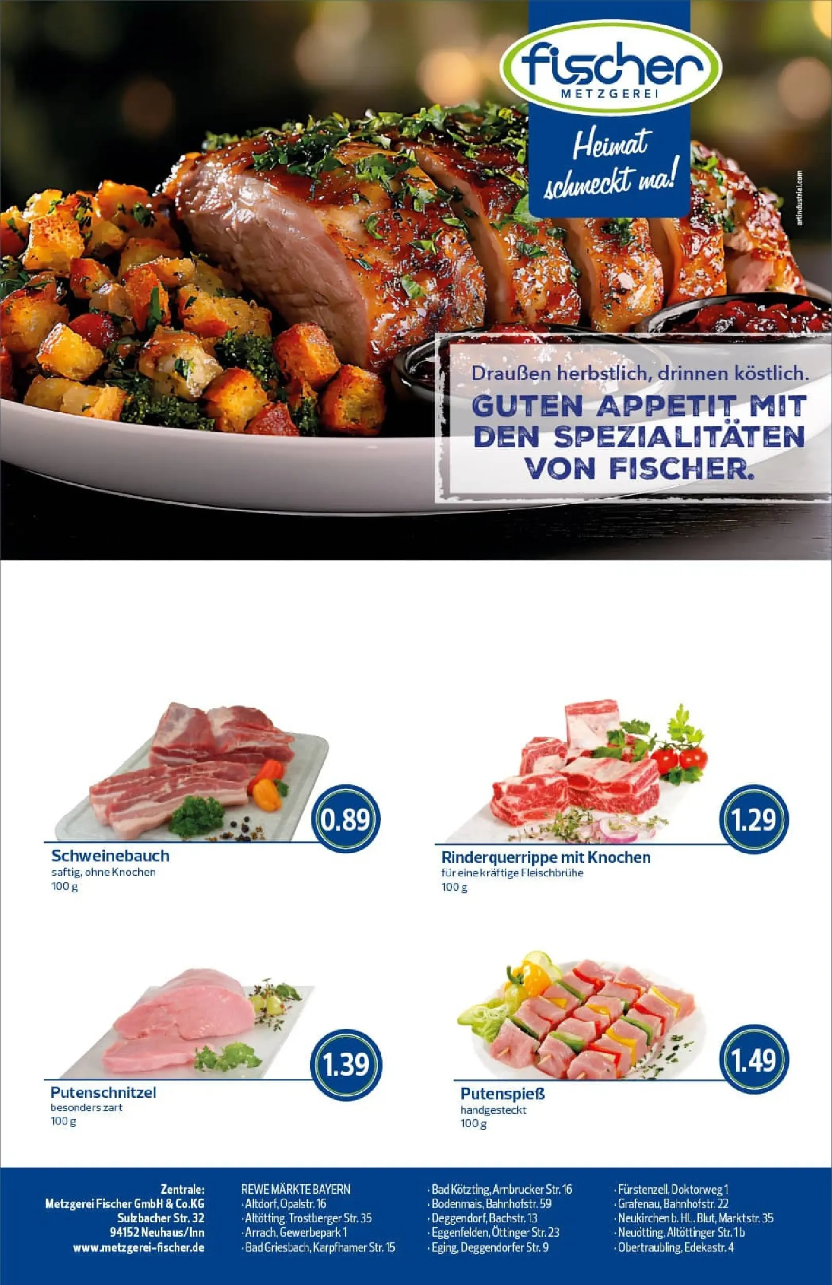 REWE Prospekt ab 23.11.2025 zum Blättern » Angebote | Seite: 8 | Produkte: Schweinebauch, Bad, Putenschnitzel