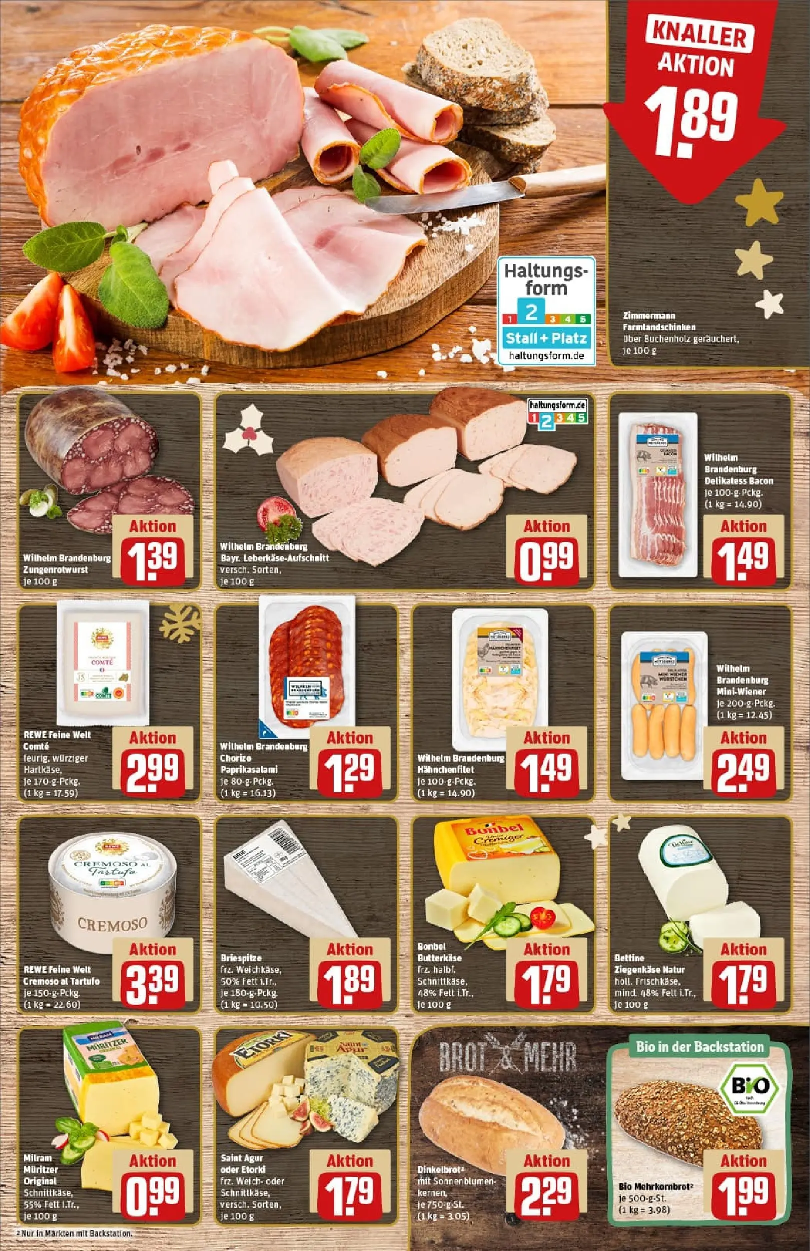 REWE Prospekt ab 23.11.2025 zum Blättern » Angebote | Seite: 9 | Produkte: Butter, Ziegenkäse, Milram, Brot