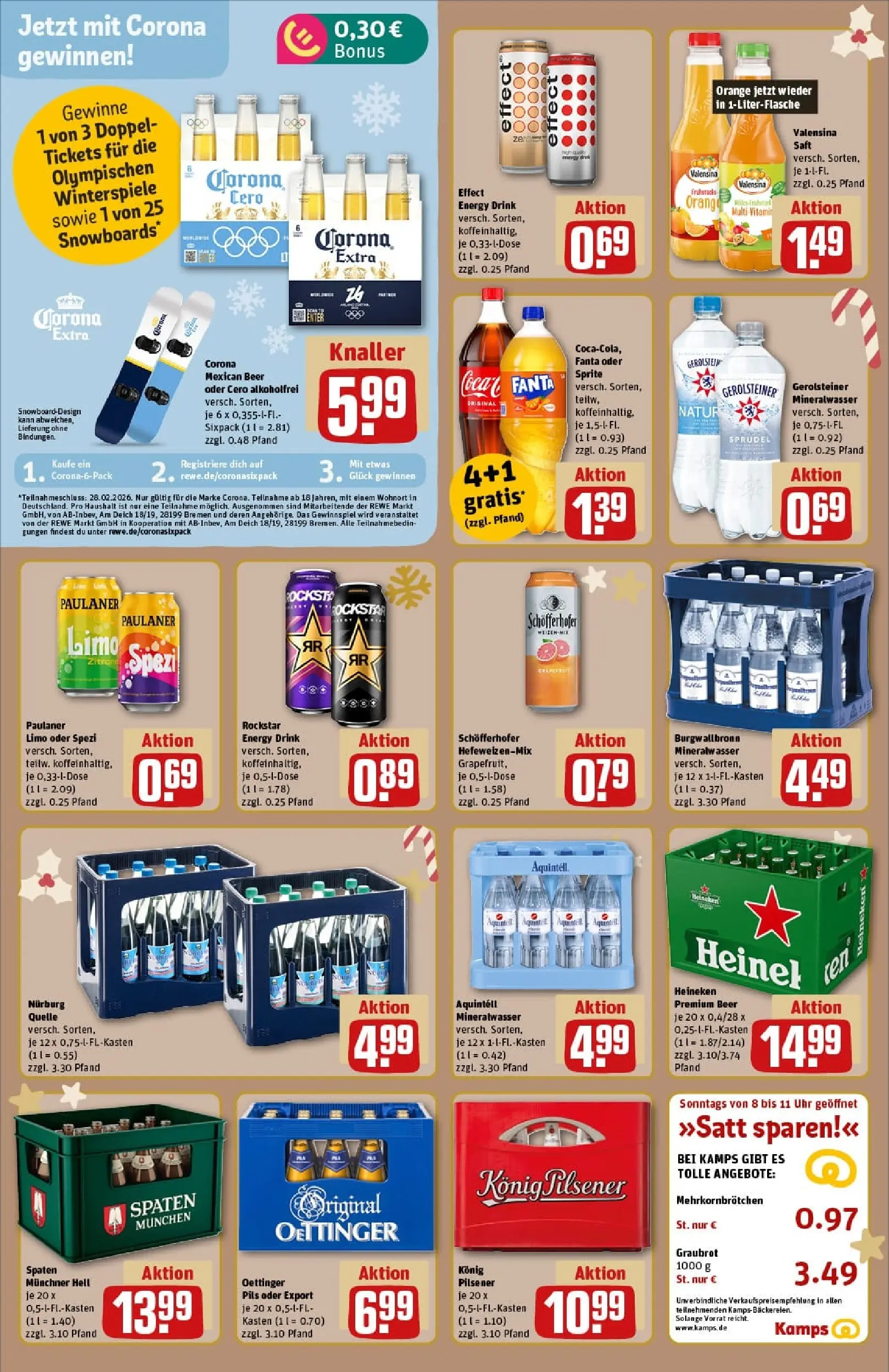 REWE Prospekt ab 23.11.2025 zum Blättern » Angebote | Seite: 16 | Produkte: Sprite, Rockstar, Paulaner, Gerolsteiner