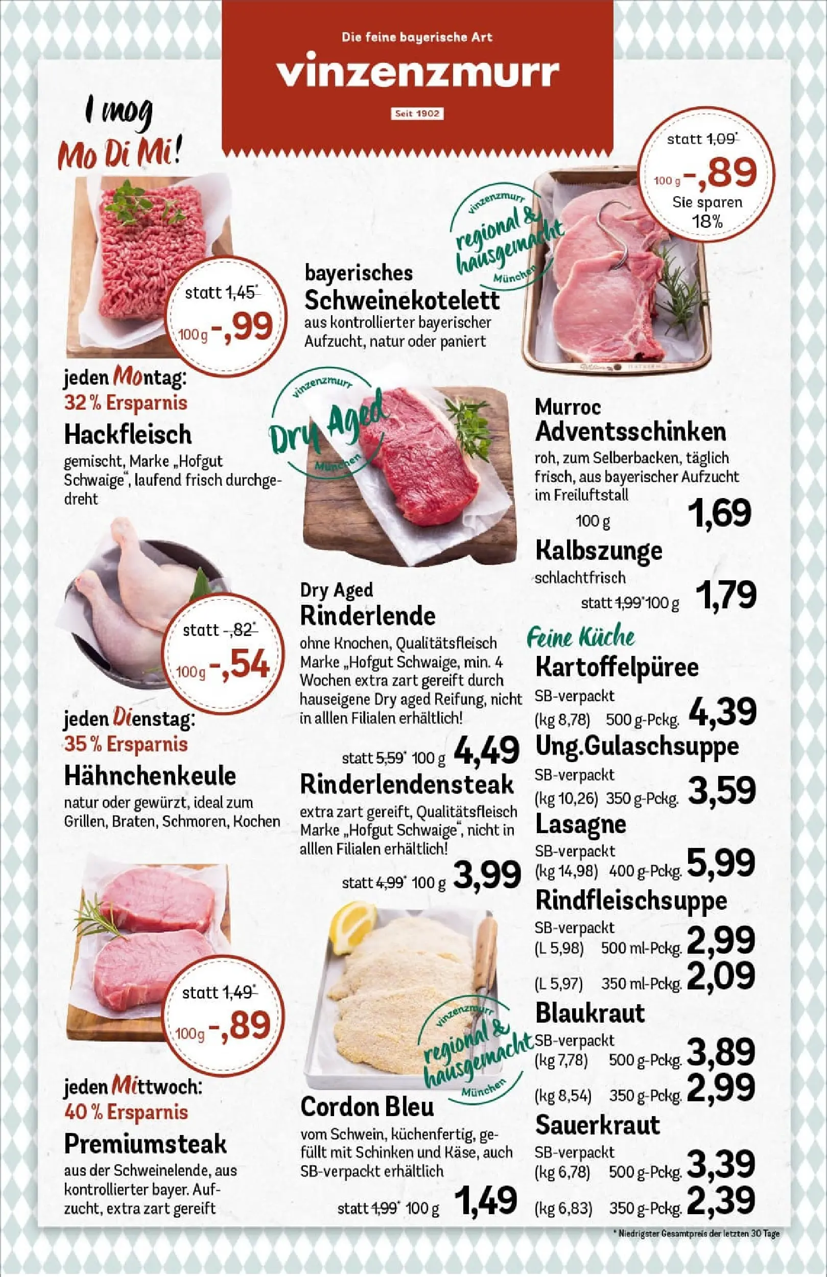 REWE Prospekt ab 23.11.2025 zum Blättern » Angebote | Seite: 8 | Produkte: Küche, Schinken, Steak, Hackfleisch