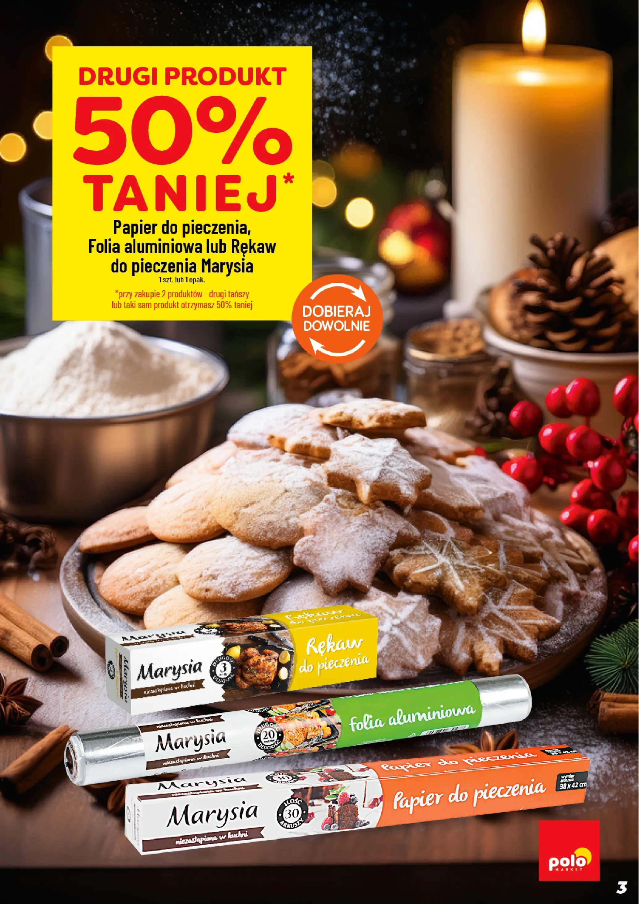 Nowa POLOmarket gazetka od jutra 19.11.2025 (PDF) | Strona: 3 | Produkty: Papier do pieczenia