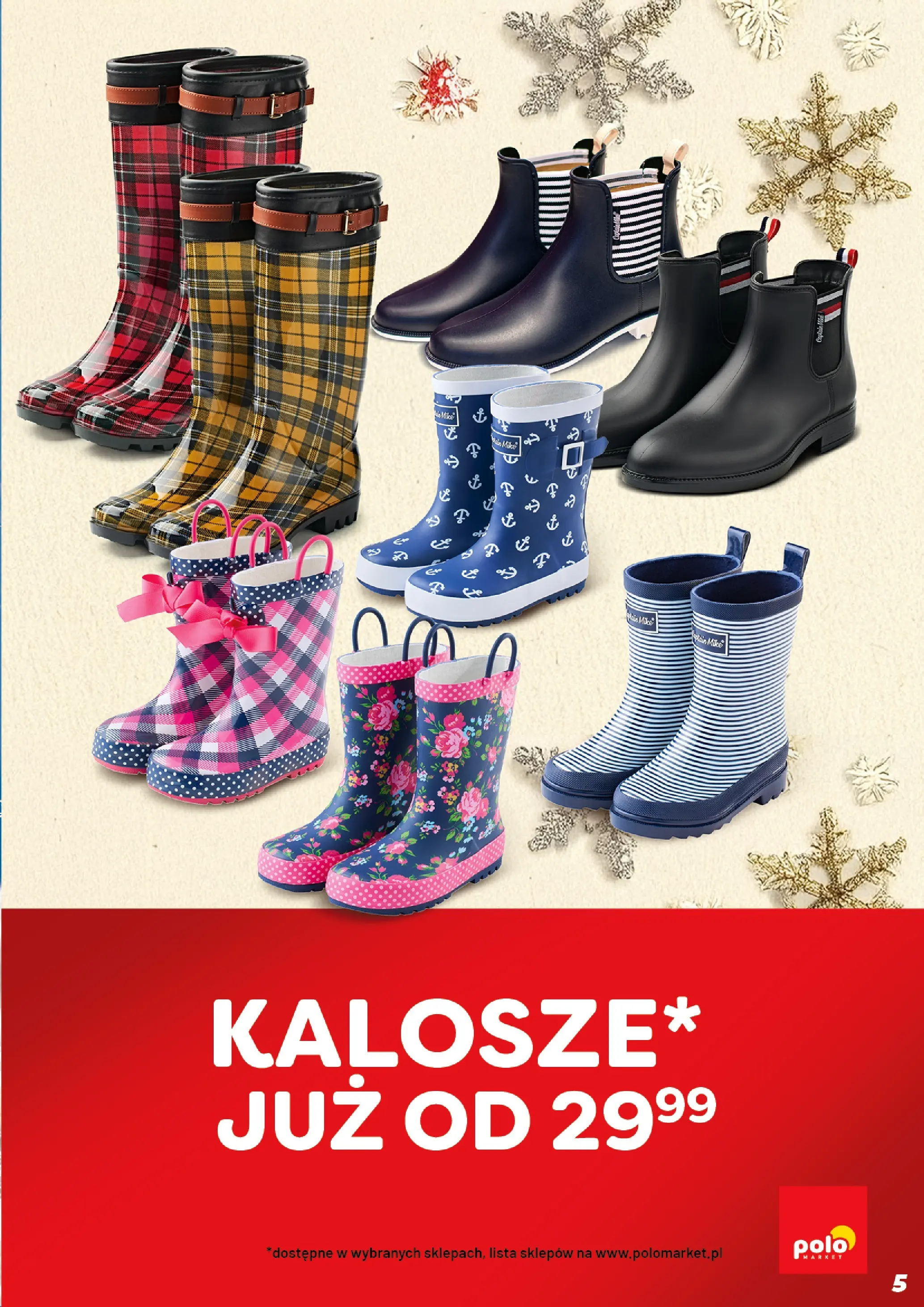 Nowa POLOmarket gazetka od jutra 19.11.2025 (PDF) | Strona: 5 | Produkty: Kalosze
