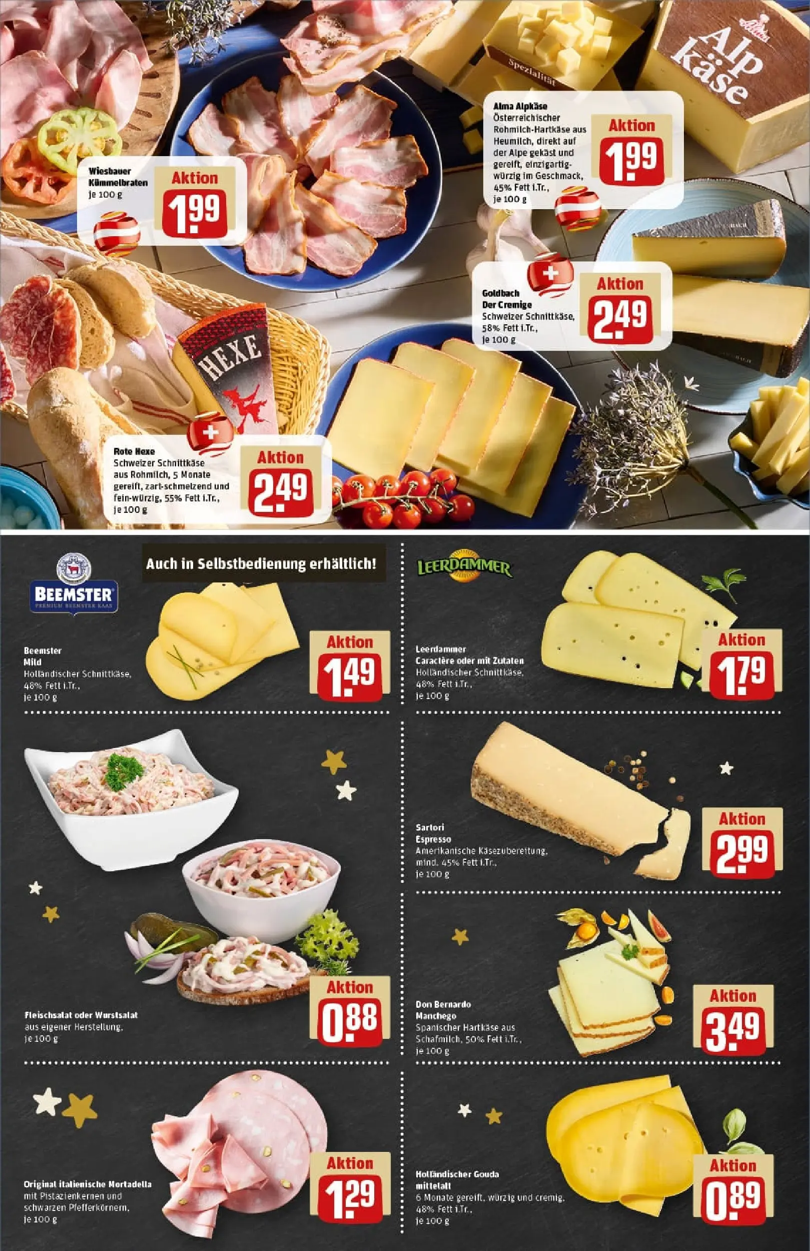 REWE Prospekt ab 23.11.2025 zum Blättern » Angebote | Seite: 11 | Produkte: Käse, Gouda, Leerdammer