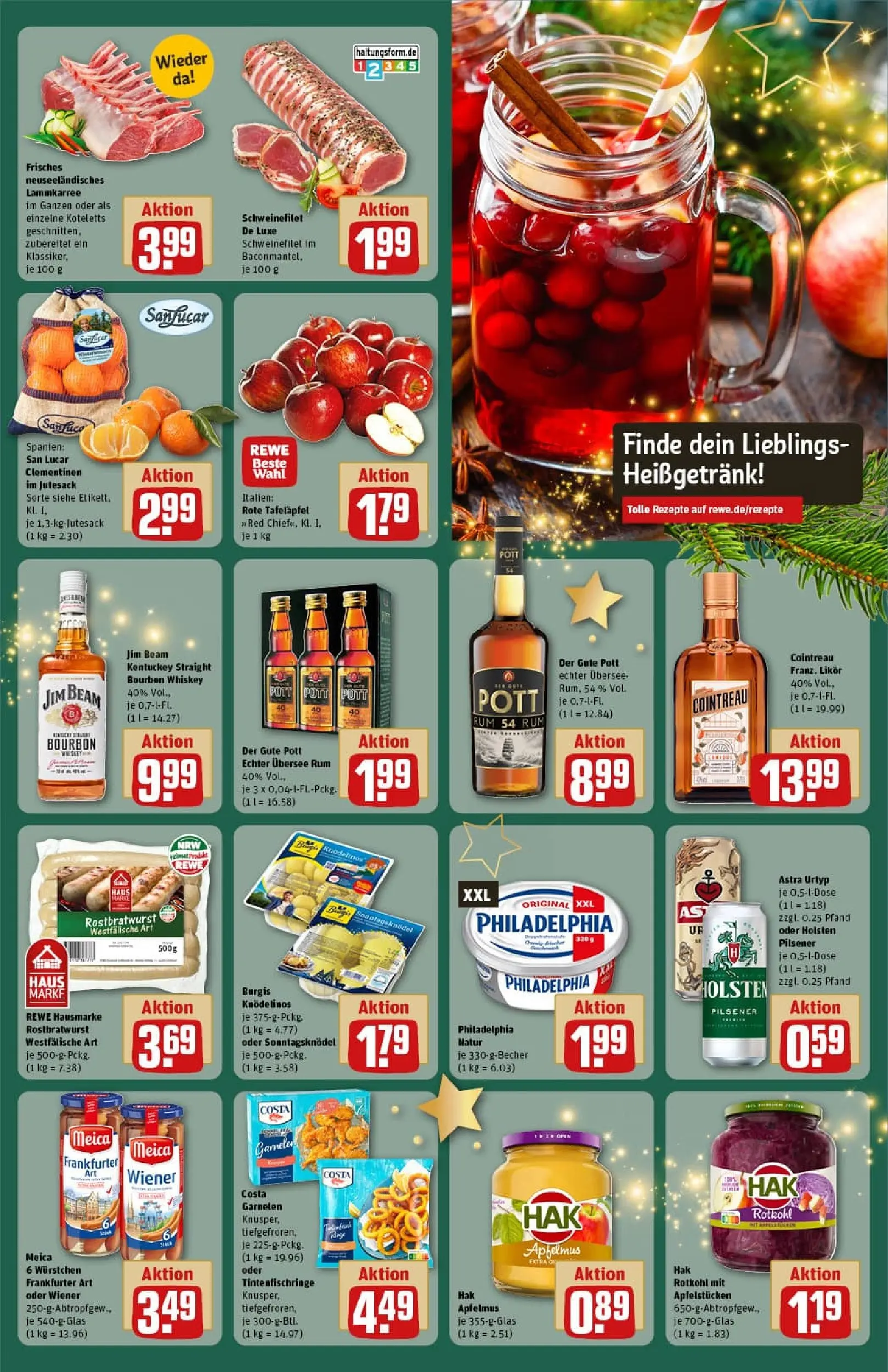 REWE Prospekt ab 23.11.2025 zum Blättern » Angebote | Seite: 17 | Produkte: Rotkohl, Holsten, Garnelen, Meica