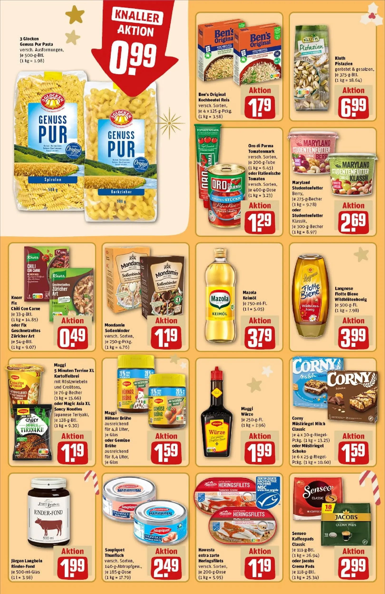 REWE Prospekt ab 23.11.2025 zum Blättern » Angebote | Seite: 22 | Produkte: Knorr fix, Langnese, Gemüse, Maggi 5 minuten terrine