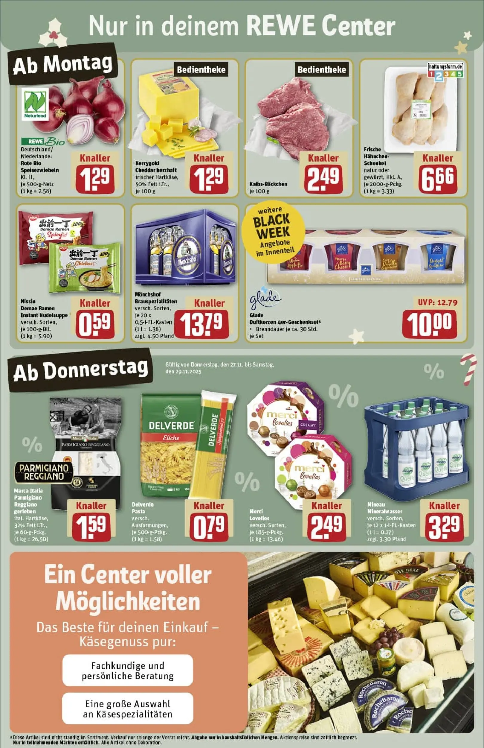 REWE Prospekt ab 23.11.2025 zum Blättern » Angebote | Seite: 5 | Produkte: Monchshof, Merci, Mineralwasser, Pasta