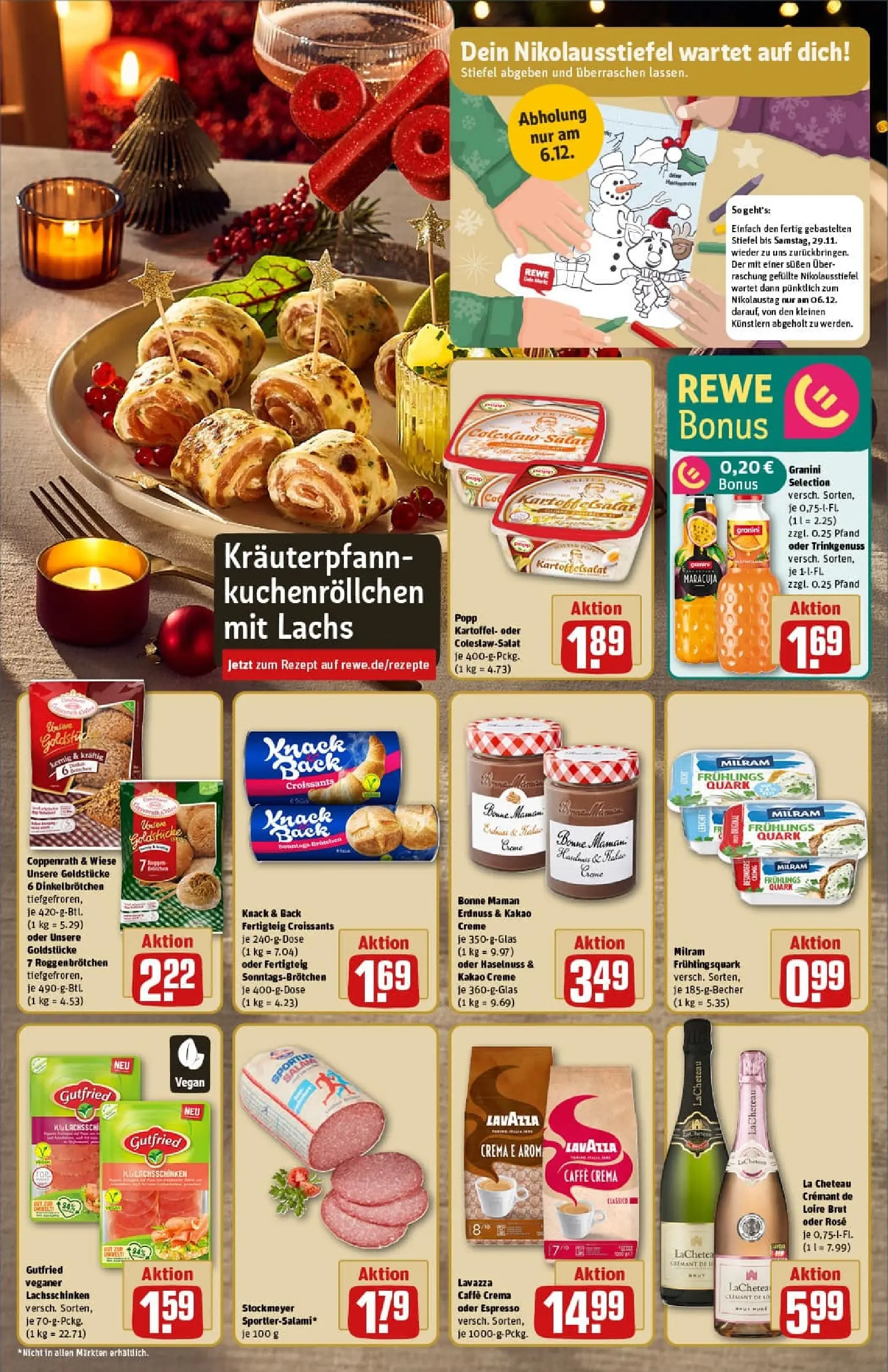 REWE Prospekt ab 23.11.2025 zum Blättern » Angebote | Seite: 7 | Produkte: Quark, Lachs, Granini, Salami