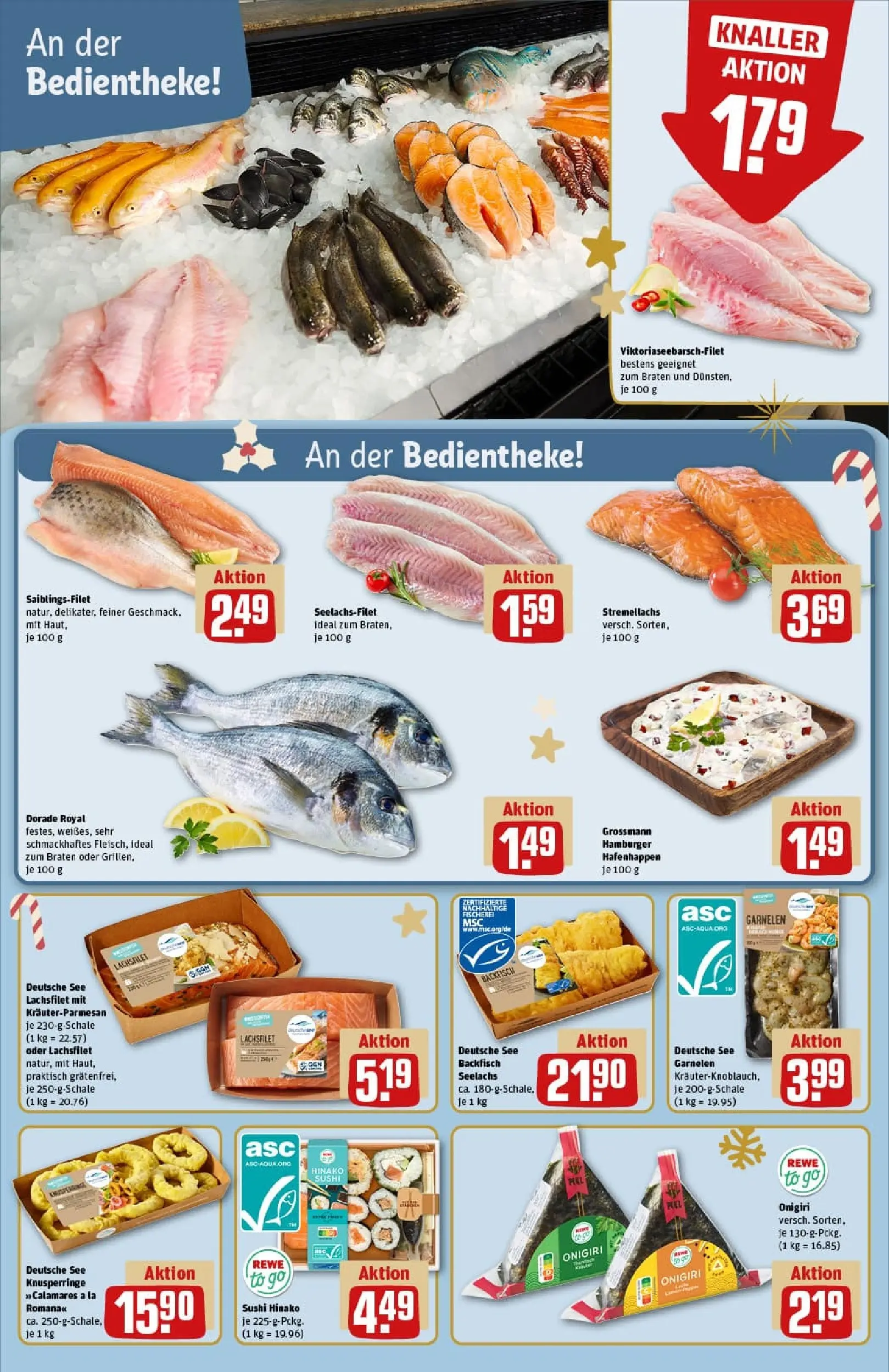 REWE Prospekt ab 23.11.2025 zum Blättern » Angebote | Seite: 9 | Produkte: Dorade, Garnelen