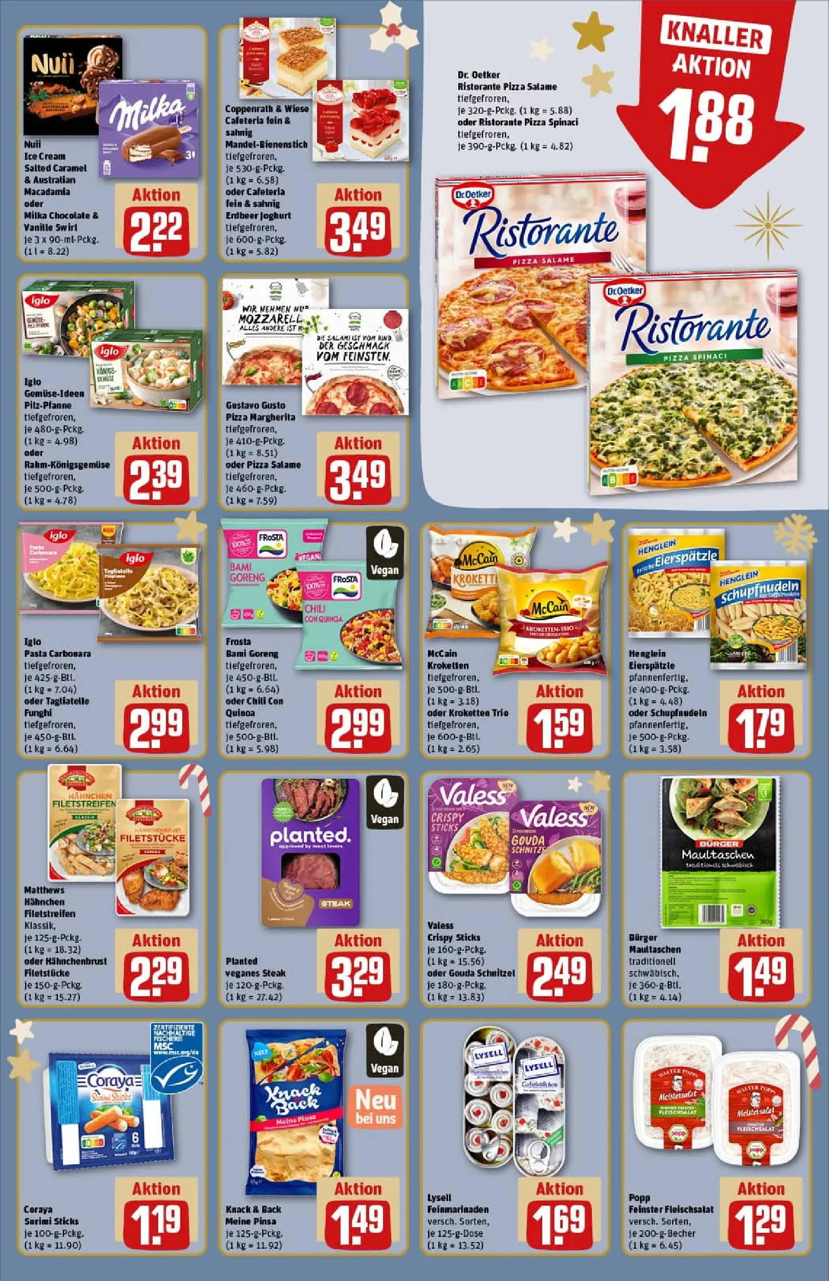 REWE Prospekt ab 23.11.2025 zum Blättern » Angebote | Seite: 17 | Produkte: Gustavo gusto, Schnitzel, Milka, Hahnchenbrust