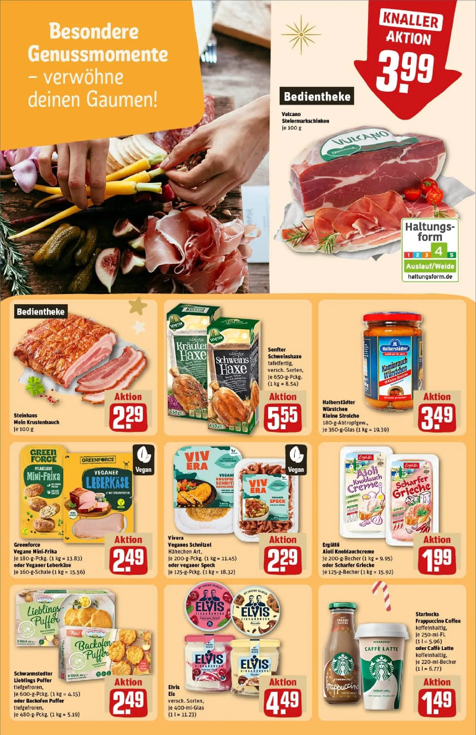 REWE Prospekt ab 23.11.2025 zum Blättern » Angebote | Seite: 19 | Produkte: Creme, Backofen, Eis, Leberkase