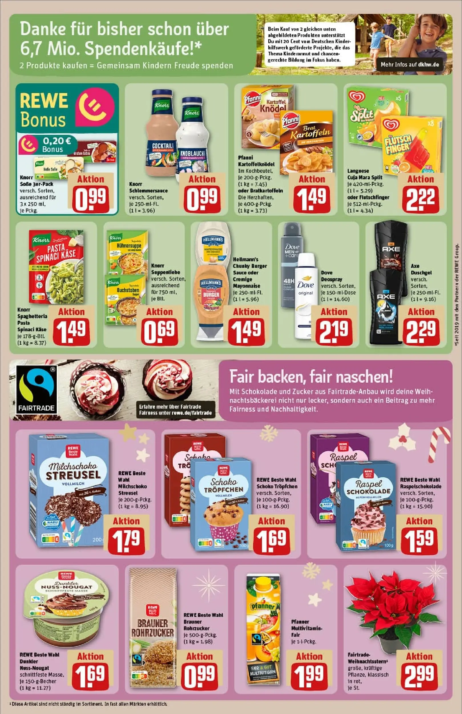 REWE Prospekt ab 23.11.2025 zum Blättern » Angebote | Seite: 25 | Produkte: Duschgel, Soße, Axe, Pasta