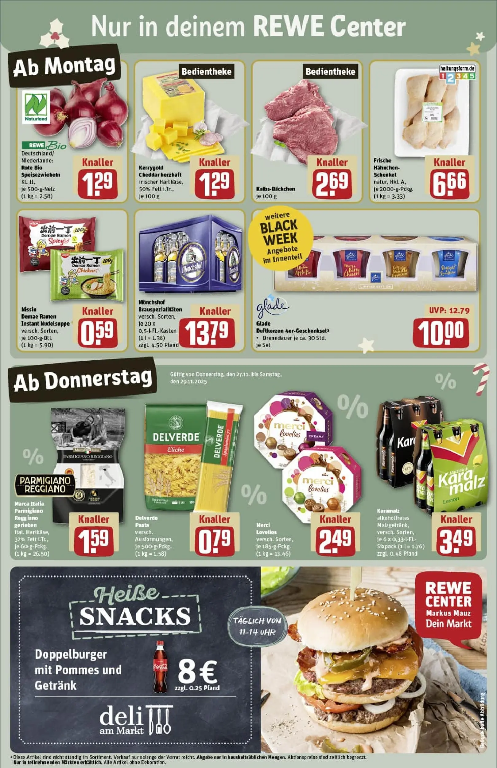 REWE Prospekt ab 23.11.2025 zum Blättern » Angebote | Seite: 5 | Produkte: Monchshof, Hahnchen, Pommes, Uhr