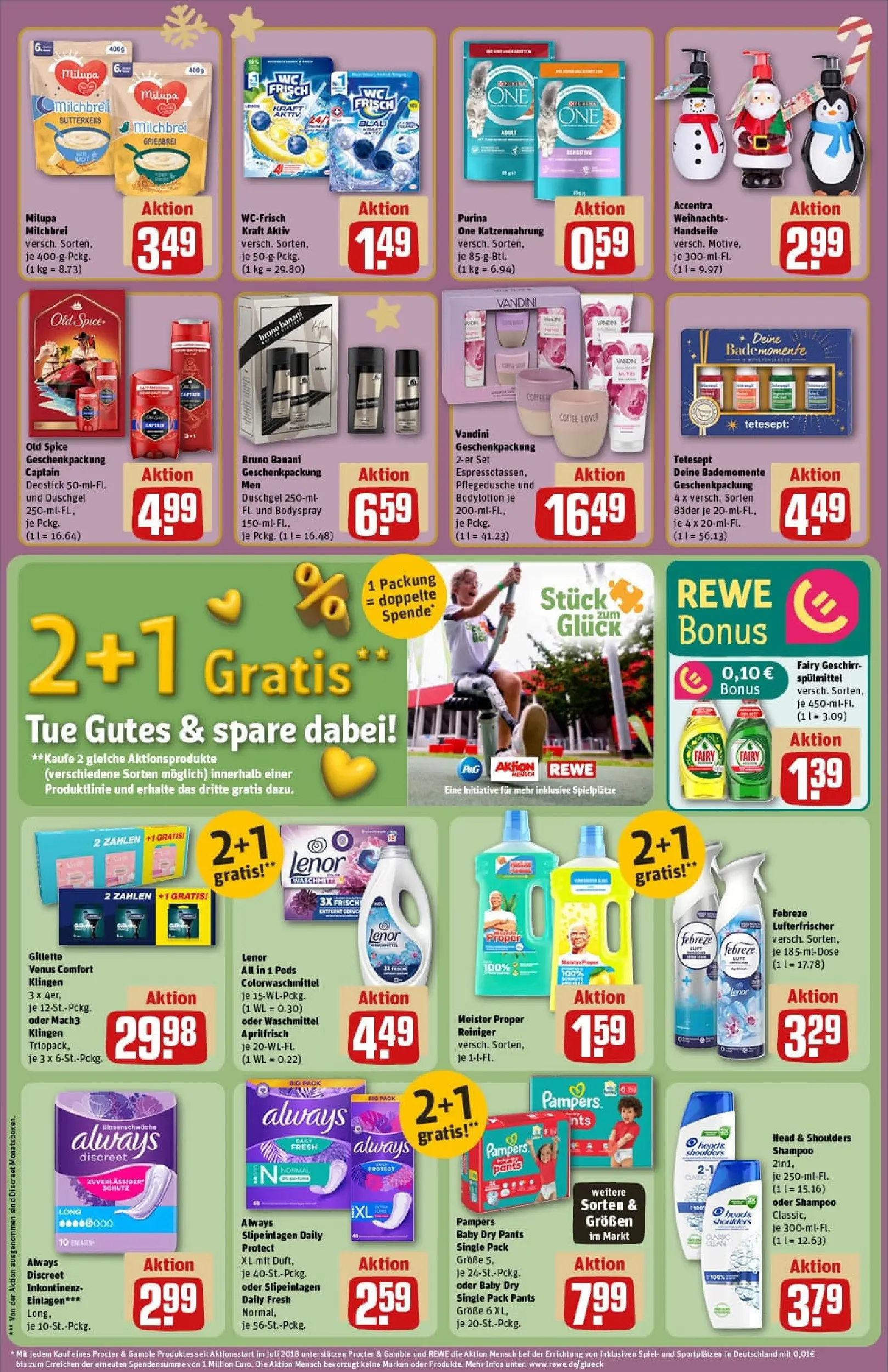 REWE Prospekt ab 23.11.2025 zum Blättern » Angebote | Seite: 32 | Produkte: Spiel, Pampers, Head & shoulders, Wein
