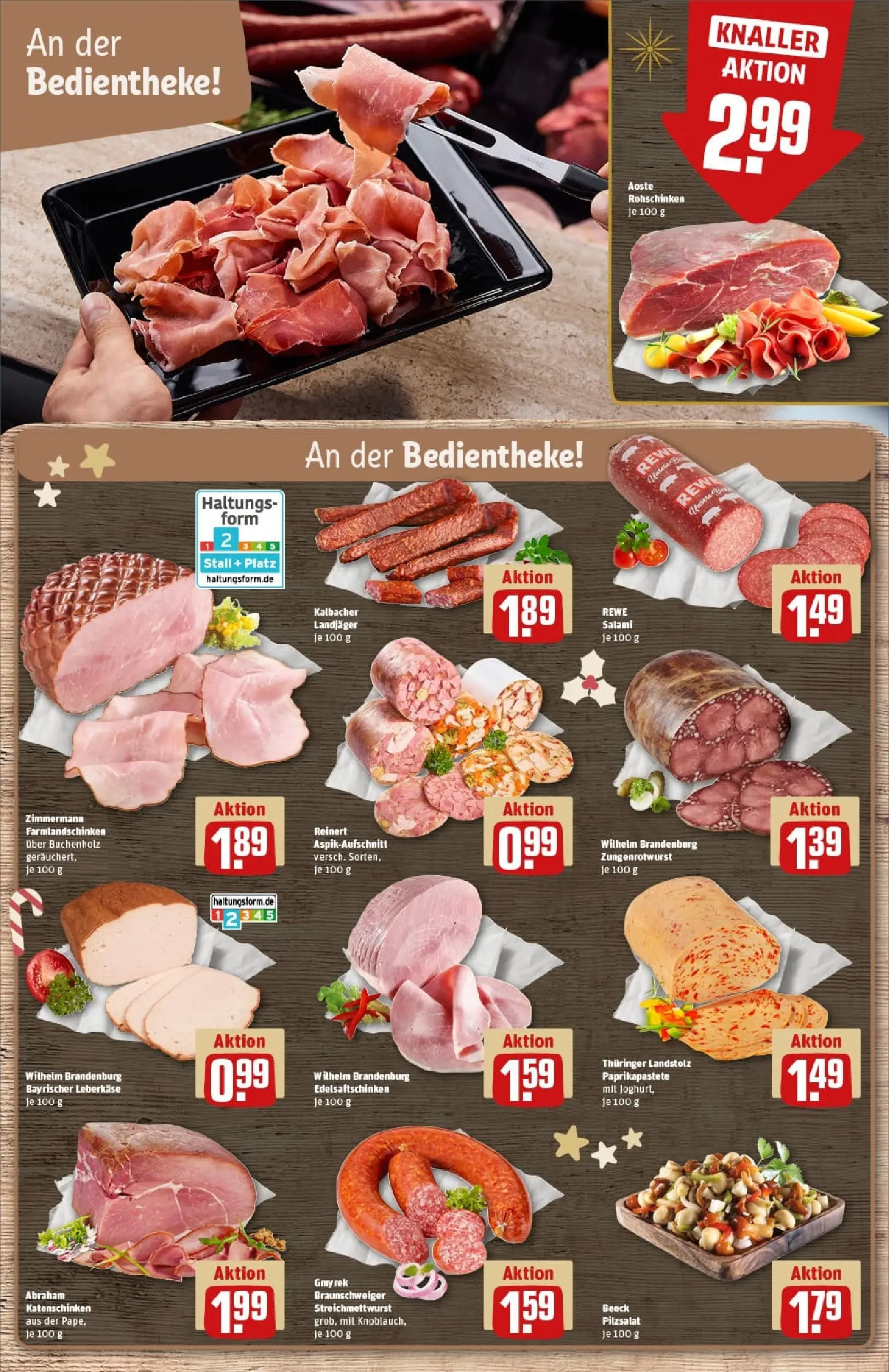 REWE Prospekt ab 23.11.2025 zum Blättern » Angebote | Seite: 14 | Produkte: Salami, Leberkase