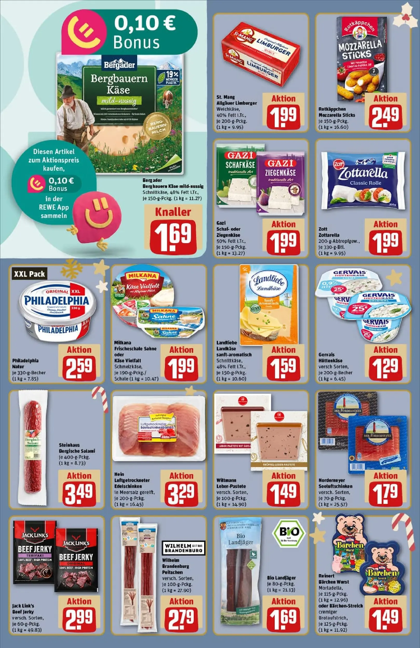 REWE Prospekt ab 23.11.2025 zum Blättern » Angebote | Seite: 18 | Produkte: Ziegenkäse, Wurst, Schal, Sahne