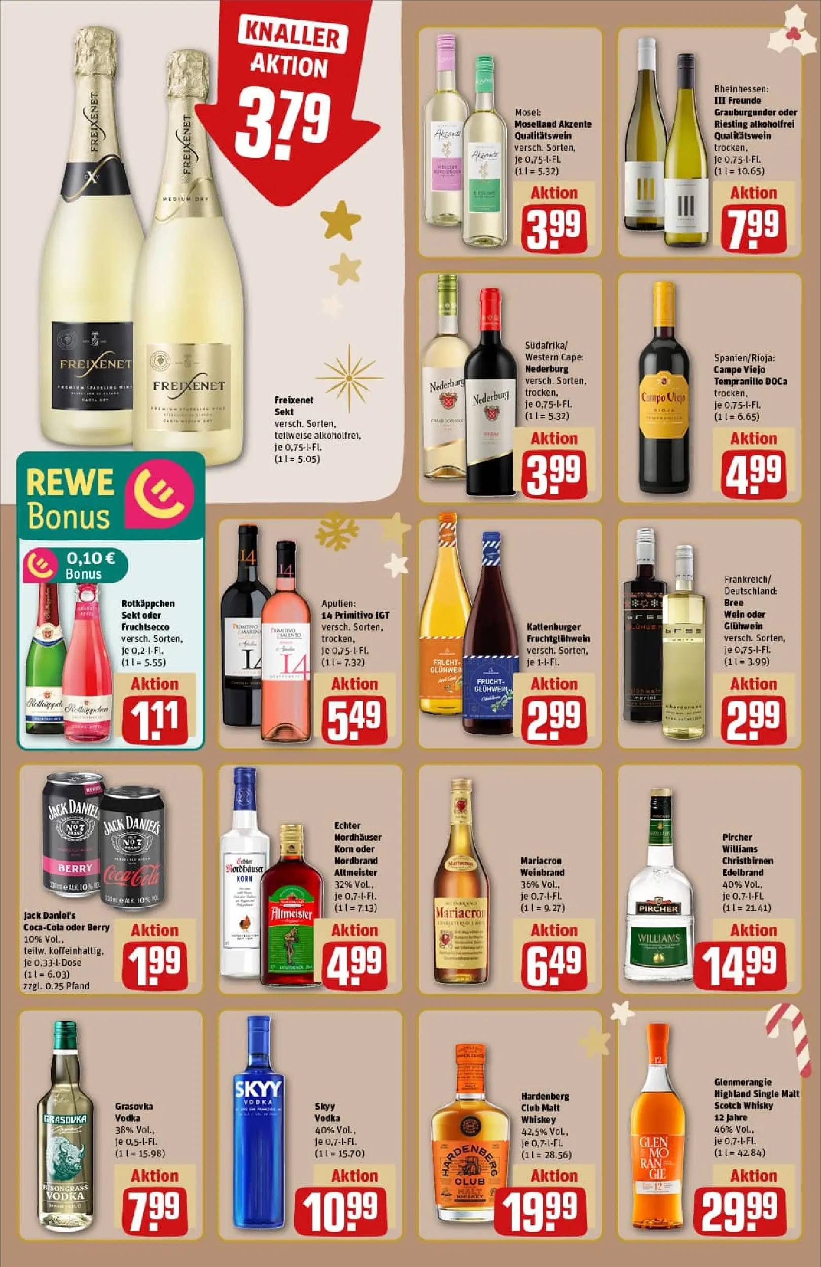 REWE Prospekt ab 23.11.2025 zum Blättern » Angebote | Seite: 26 | Produkte: Whisky, Bree, Jack Daniel's, Vodka