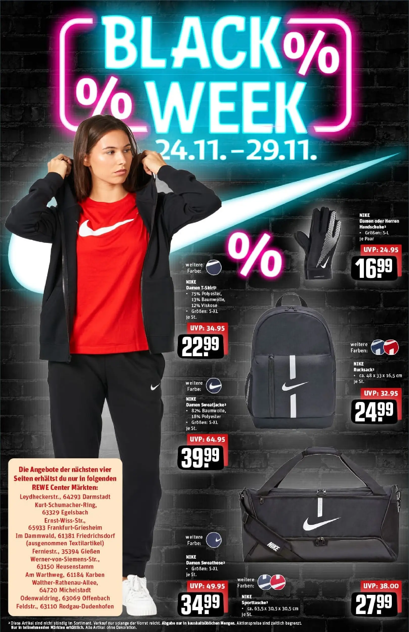 REWE Prospekt ab 23.11.2025 zum Blättern » Angebote | Seite: 38 | Produkte: Sweathose, Sweatshirt, T-Shirt, Handschuhe