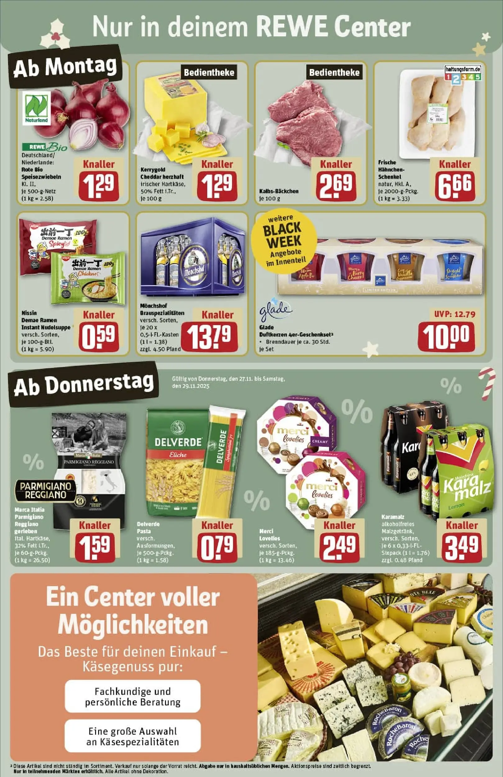 REWE Prospekt ab 23.11.2025 zum Blättern » Angebote | Seite: 5 | Produkte: Monchshof, Merci, Hahnchen, Pasta