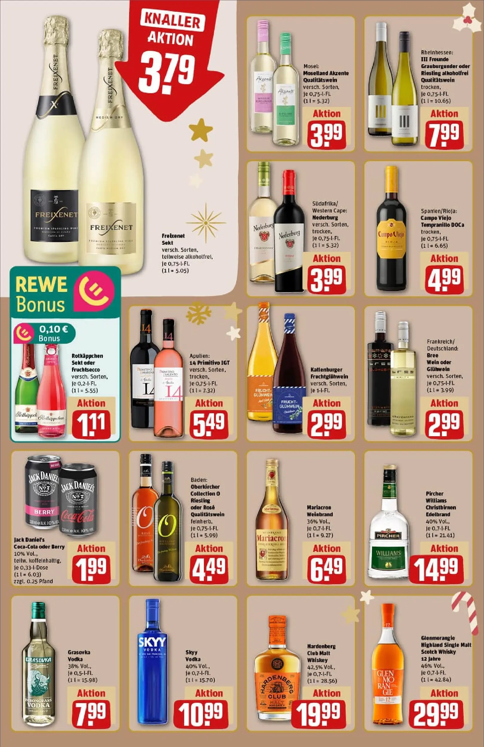 REWE Prospekt ab 23.11.2025 zum Blättern » Angebote | Seite: 24 | Produkte: Whisky, Freixenet, Jack Daniel's, Fruchtsecco